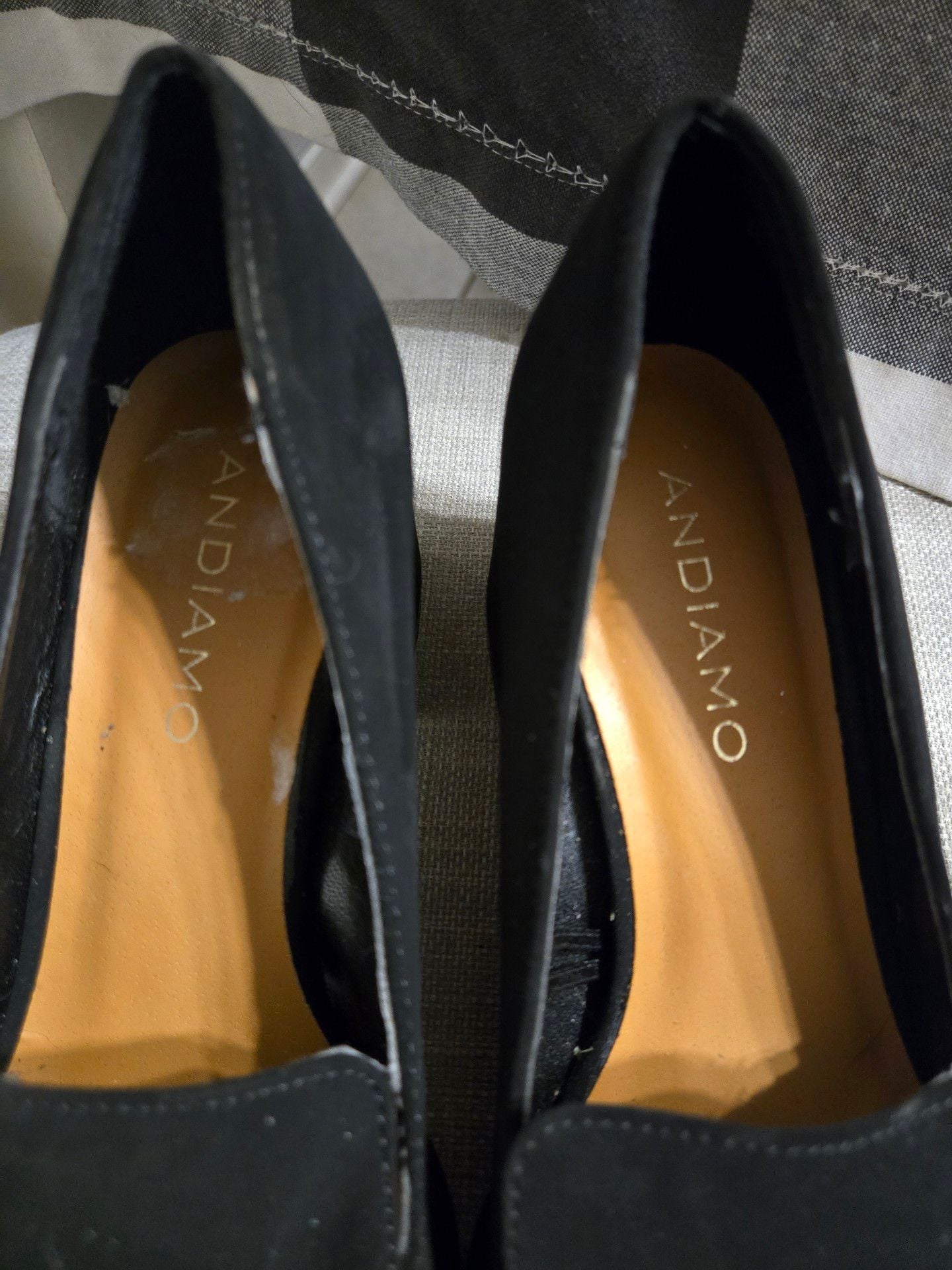 Andiamo Black Block Heel Loafer Pumps 3
