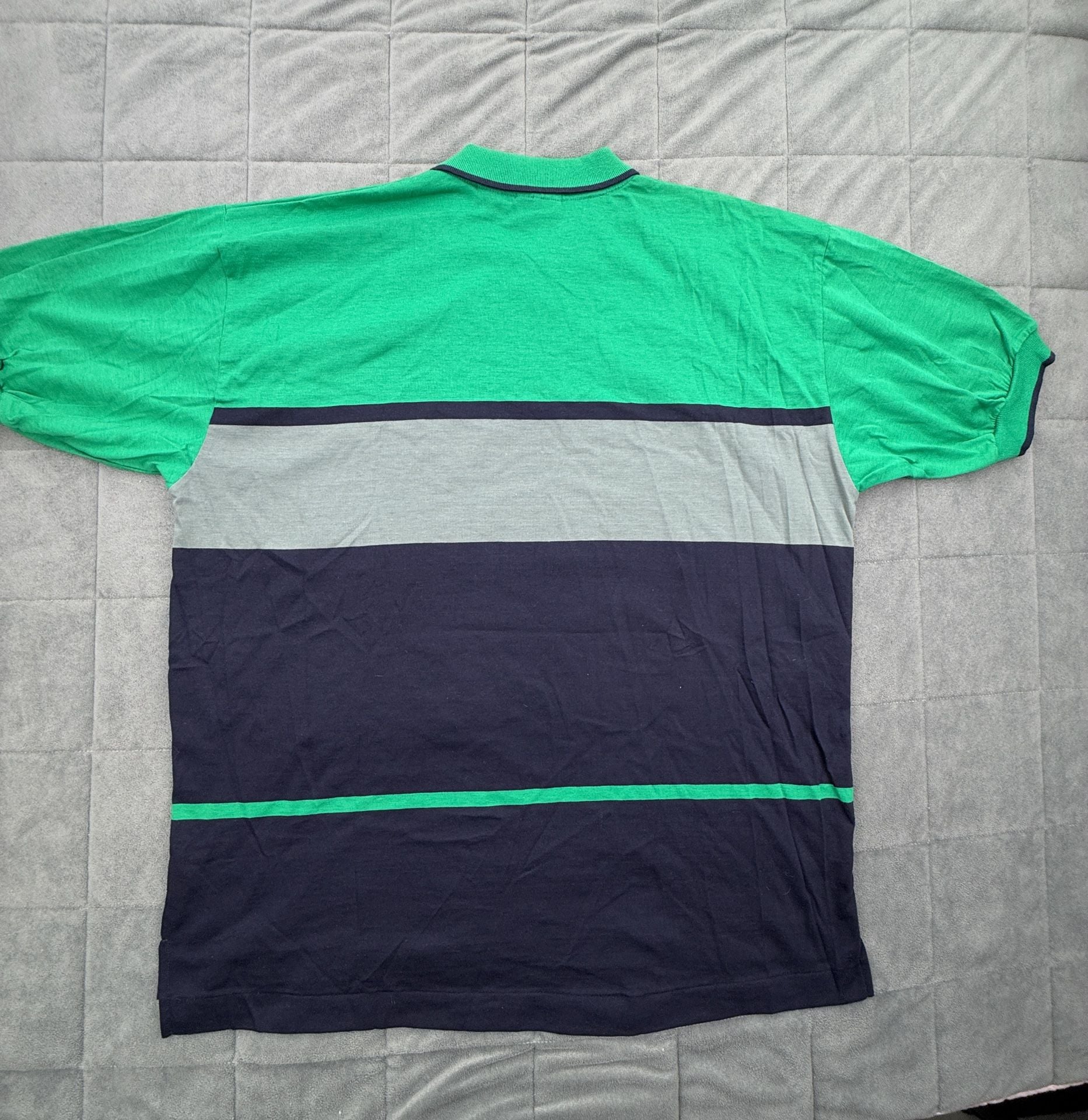 Levi's Striped Polo Shirt Size XL Green Blue Vintage NWT 4