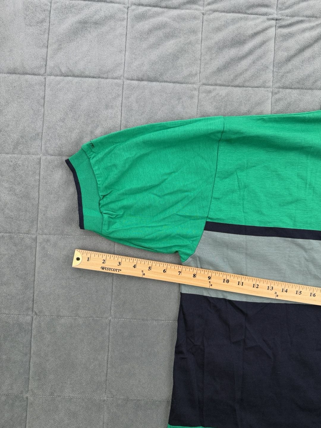 Levi's Striped Polo Shirt Size XL Green Blue Vintage NWT 8