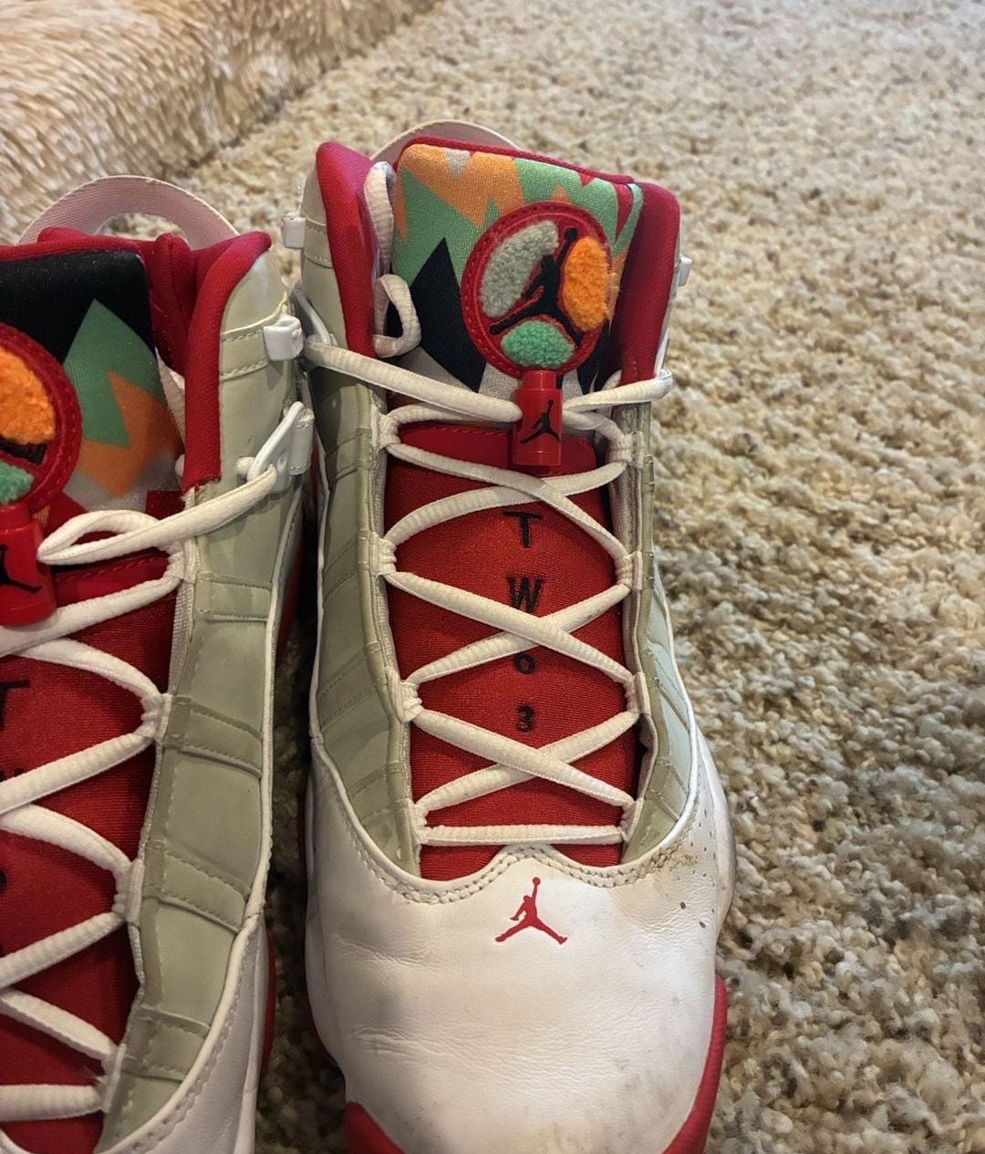 Jordan Jordan 6 Rings Size 10.5 White Red Multi 3