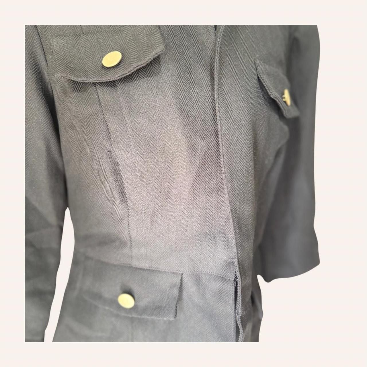 black military drummer jacket dark academia gothic size 10 6