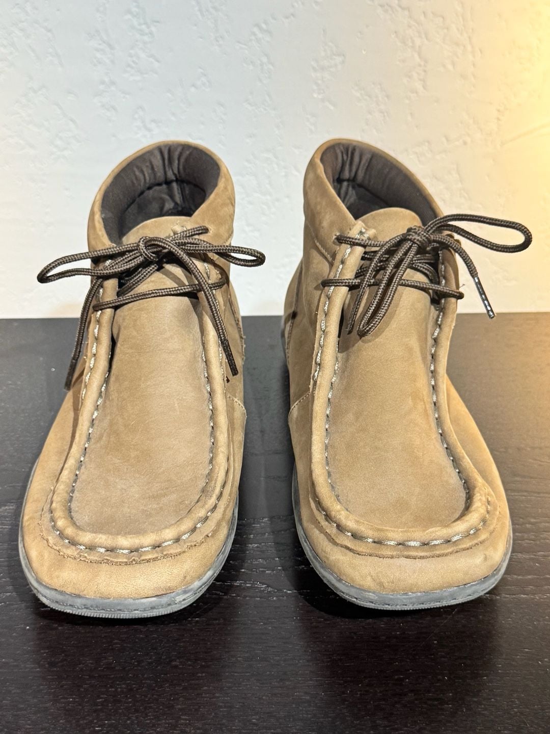 Kenneth Cole Reaction Chukka Boots Dark Tan Suede Lace Up 2