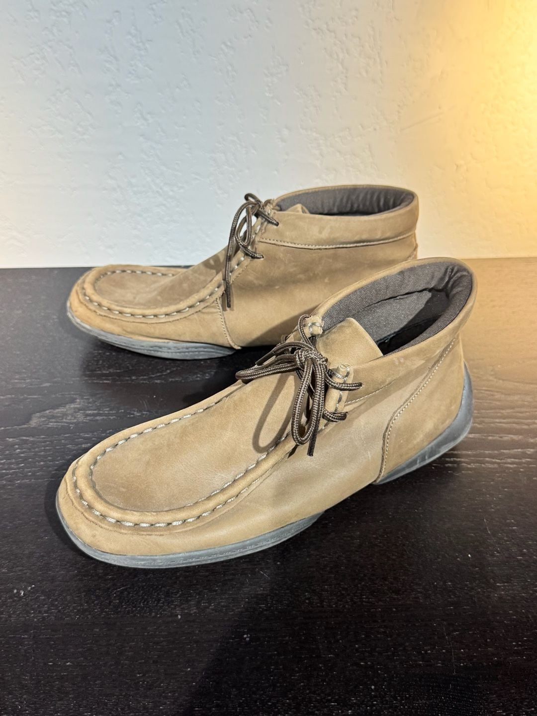 Kenneth Cole Reaction Chukka Boots Dark Tan Suede Lace Up 3