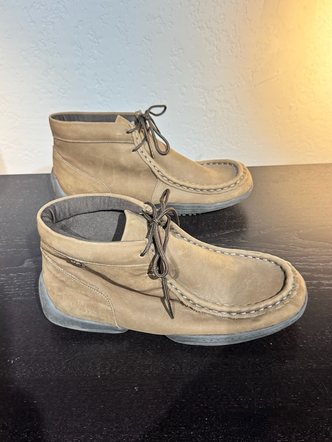 Kenneth Cole Reaction Chukka Boots Dark Tan Suede Lace Up 5