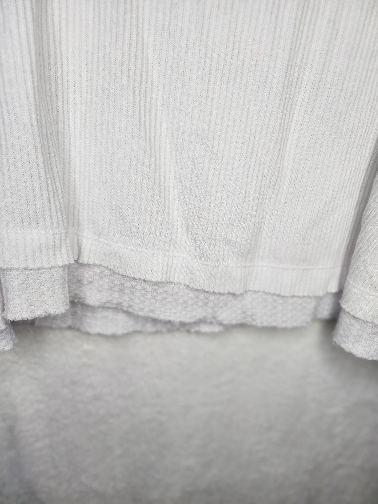 We The Free Ribbed Tank Top Size Large White Raw Edge 7