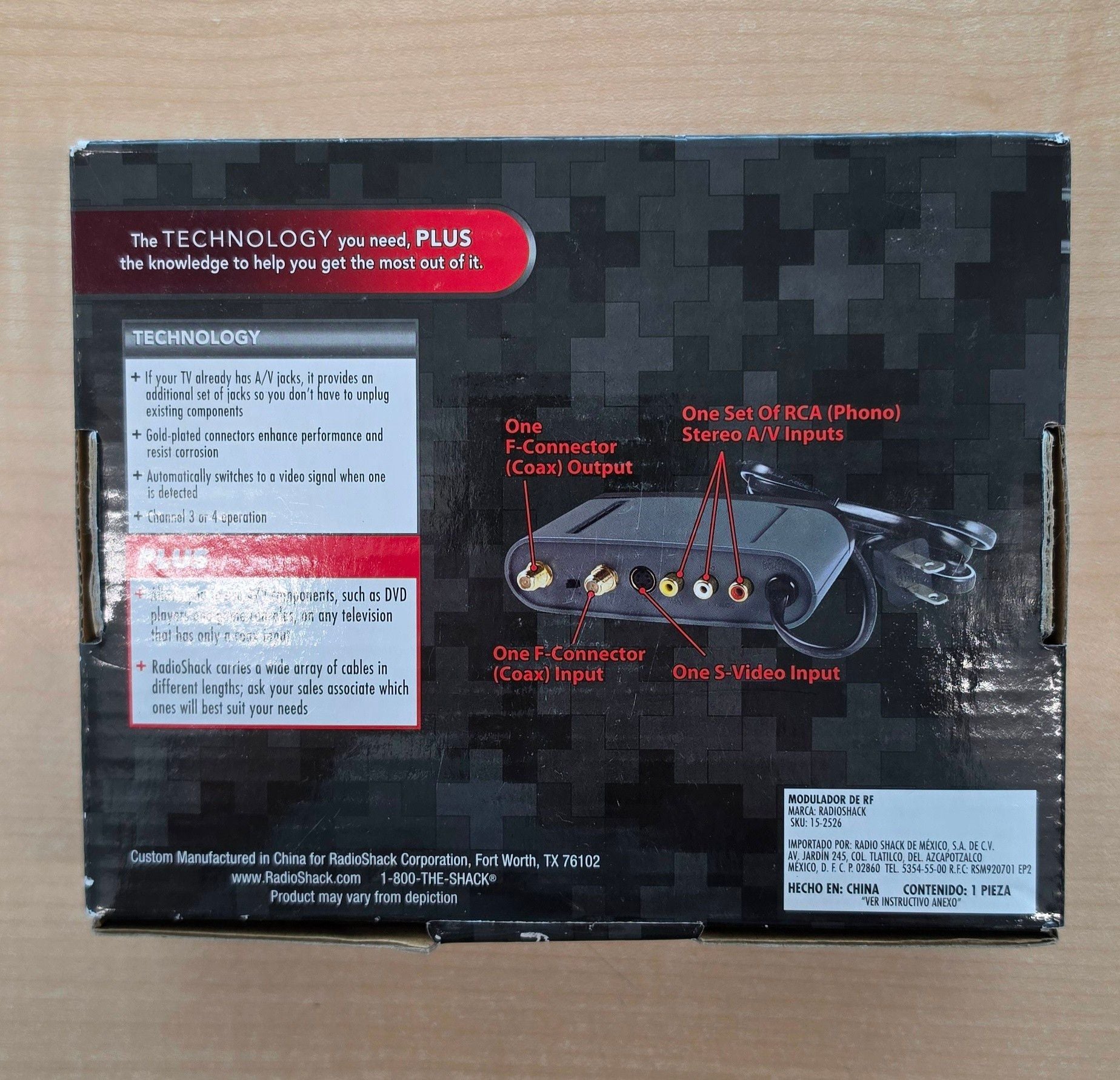 Radioshack 15-2526 RF Modulator Converter Box 526 6