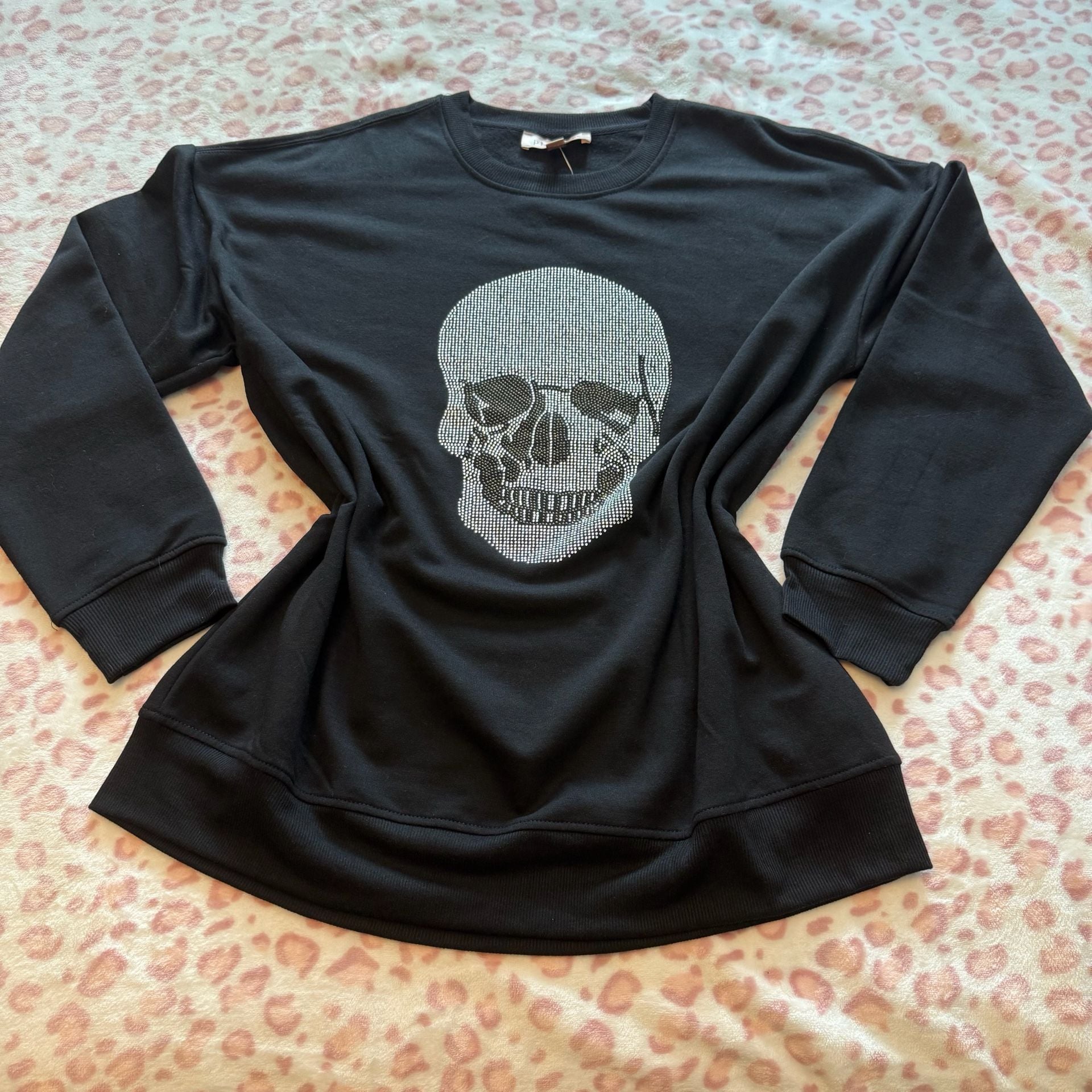 Philosophy Rhinestone Skull Sweatshirt Black 2