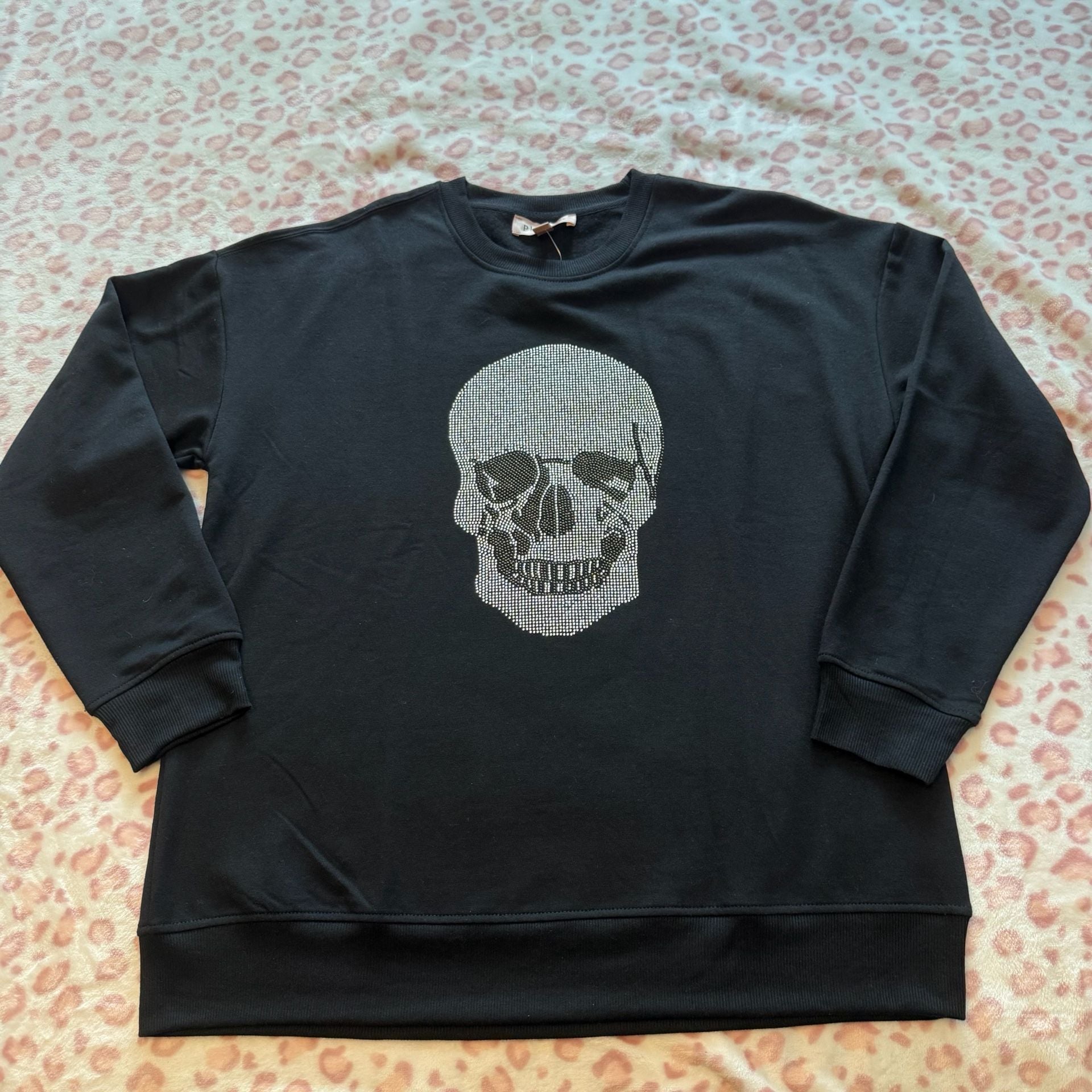 Philosophy Rhinestone Skull Sweatshirt Black 4