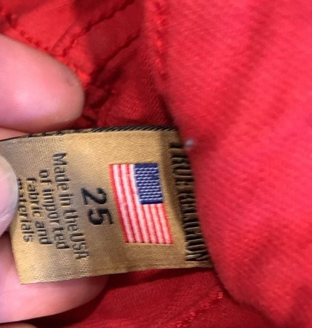 Y2k True Religion Halle Super Skinny Jeans Size 25 Red Mid Rise 5
