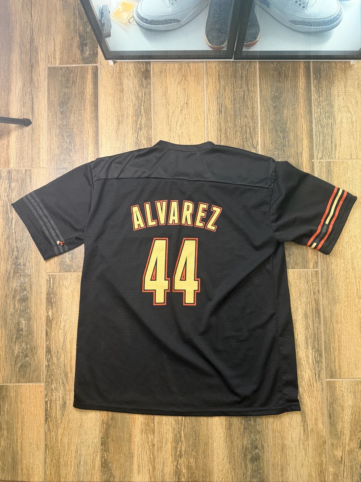 Houston Astros Yordan Alvarez Retro Football Jersey Size XL Black 3