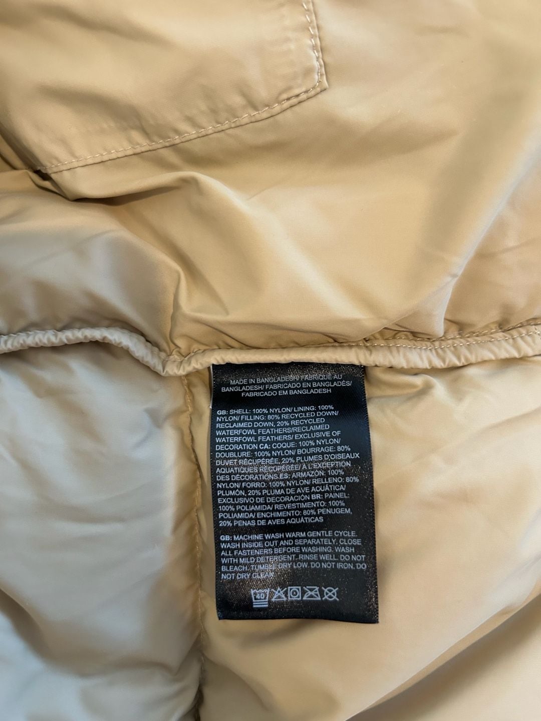 The North Face Nuptse Puffer Jacket Tan 10