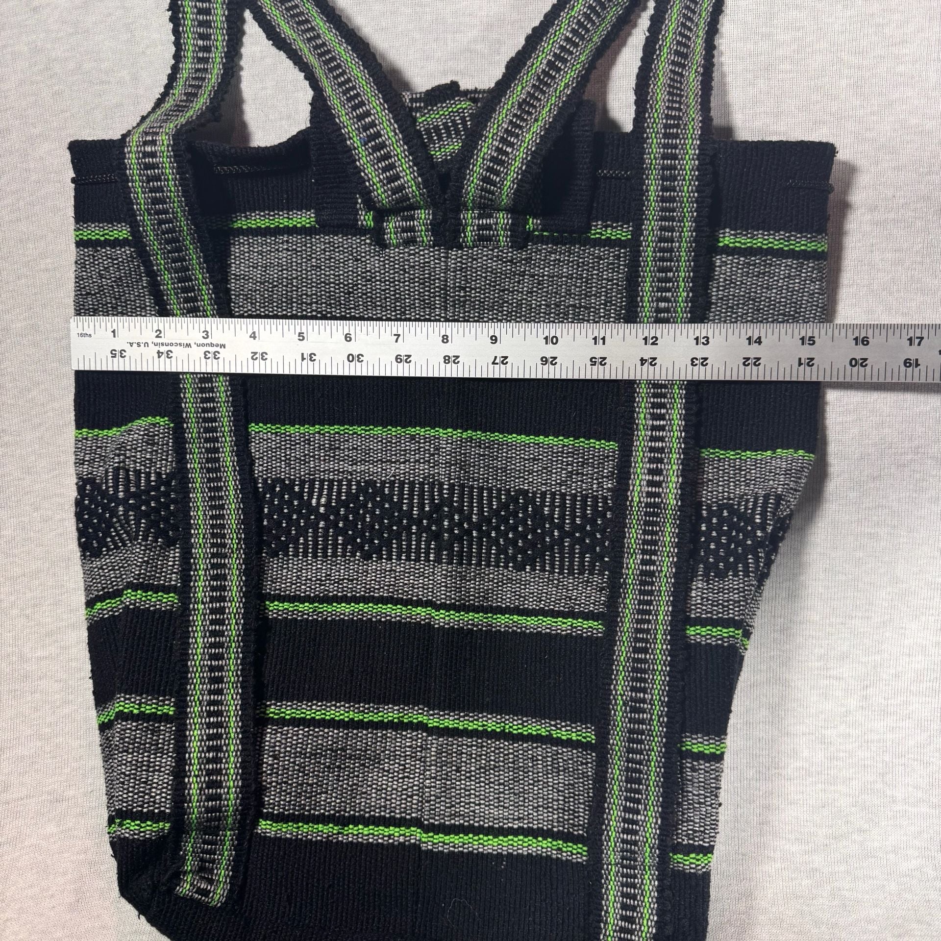 NFL Seattle Seahawks Woven Baja Backpack Black Neon Green 8