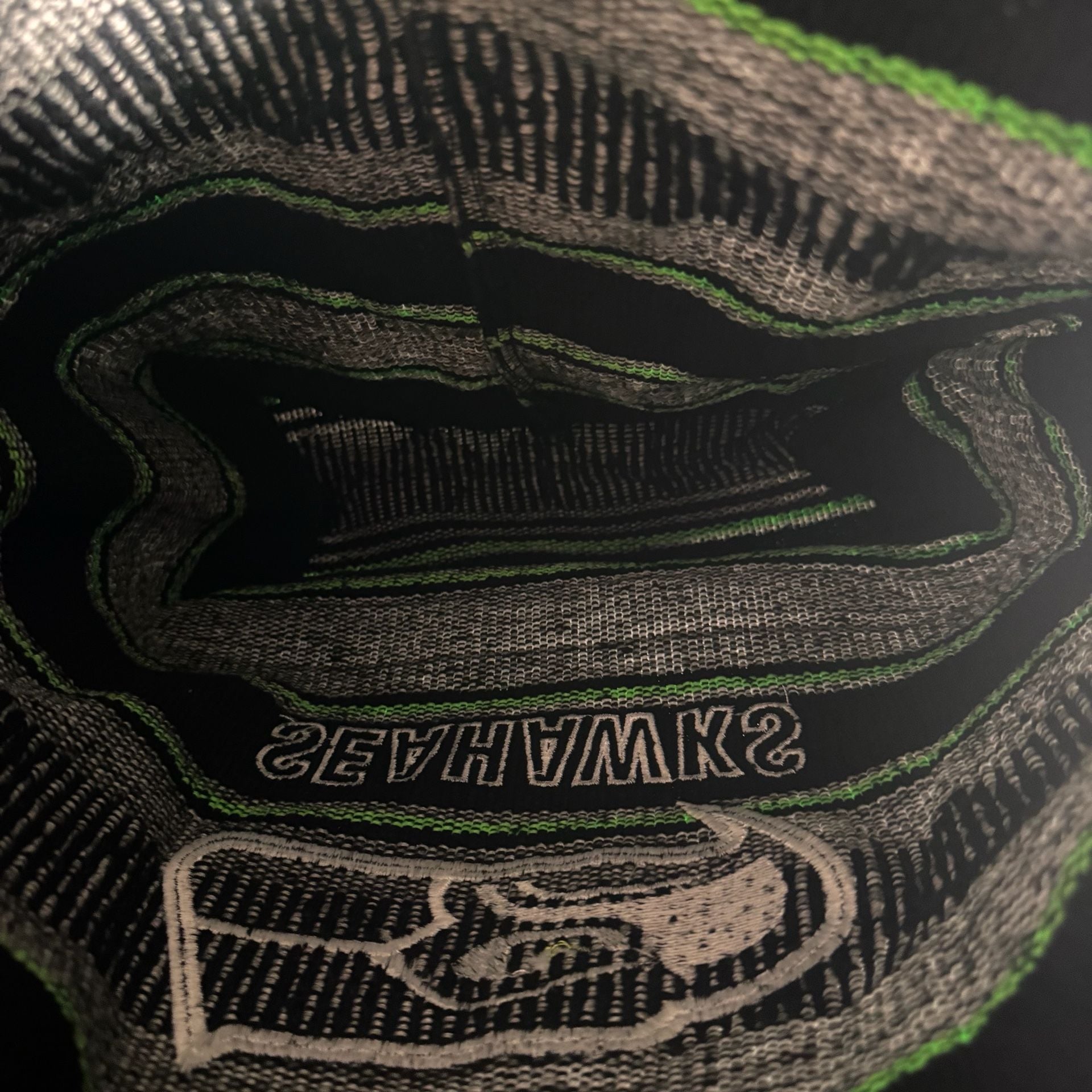 NFL Seattle Seahawks Woven Baja Backpack Black Neon Green 10