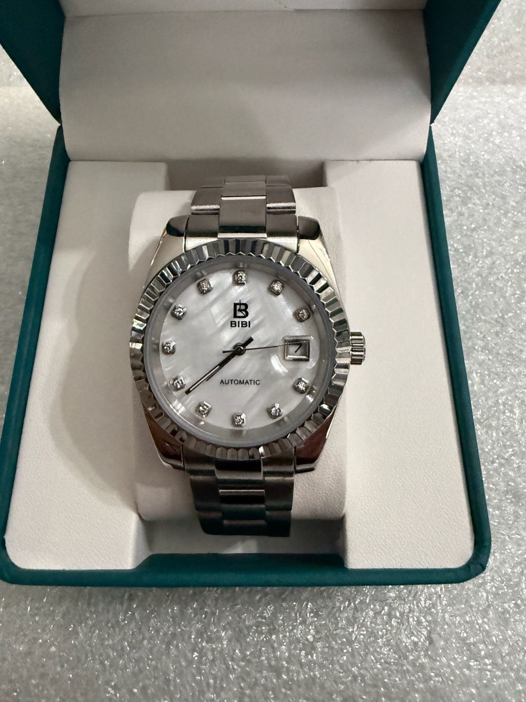 Bibi Automatic Mother Of Pearl Diamond Dial Watch 3