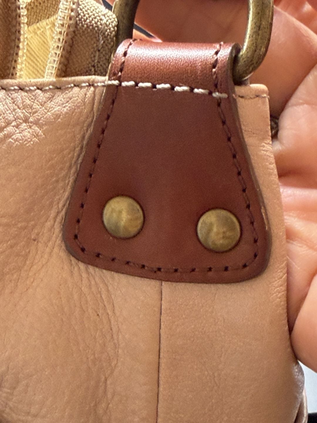 “As Is” Sundance Leather Simplicity Hobo Shoulder Bag Tan Brown 7