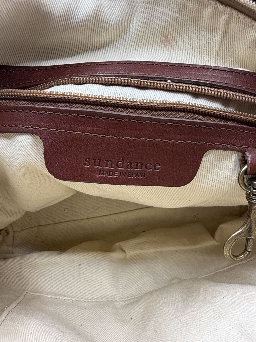 “As Is” Sundance Leather Simplicity Hobo Shoulder Bag Tan Brown 14