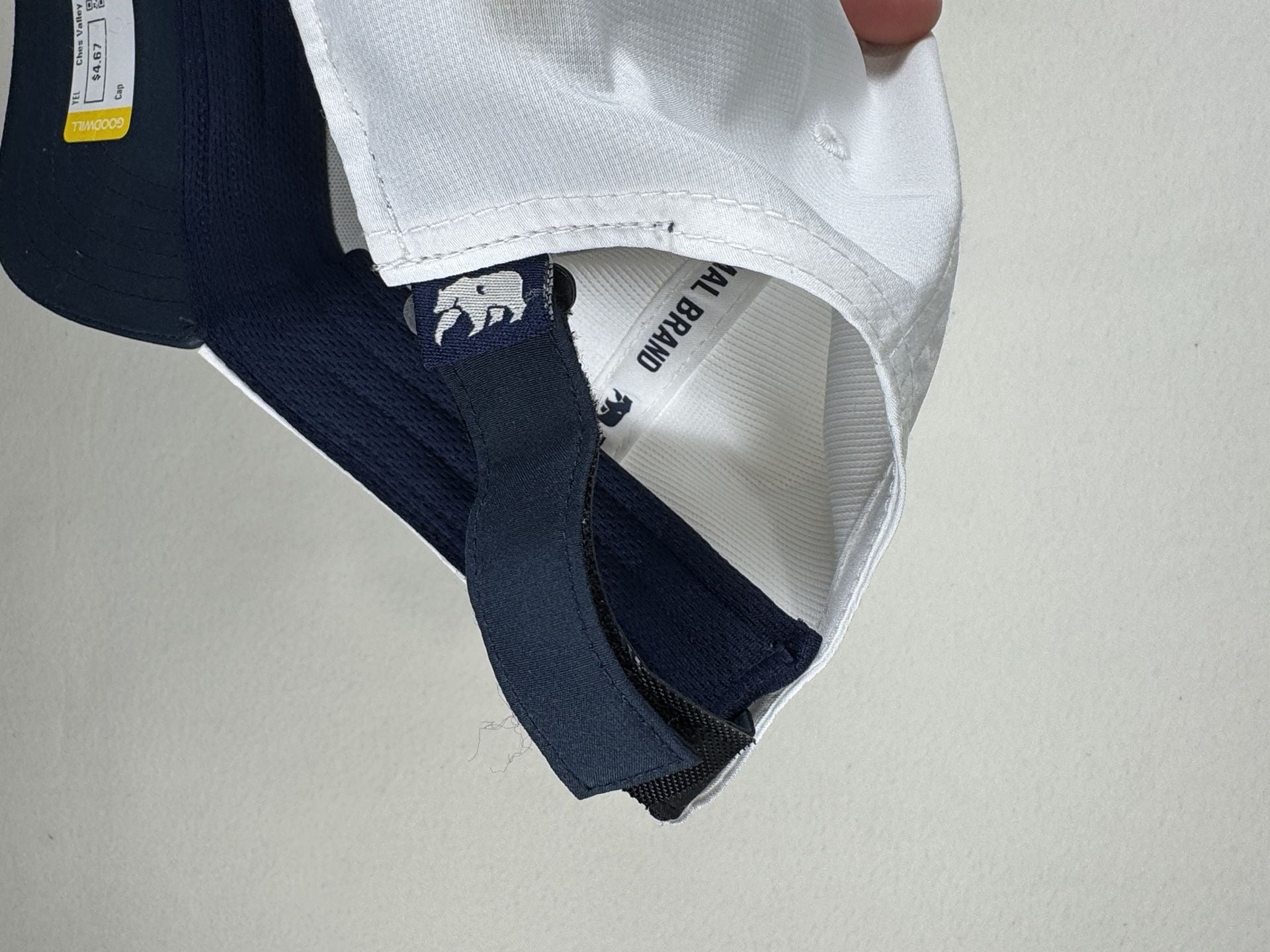 The Normal Brand Bear Logo Baseball Hat Cap White Navy 3