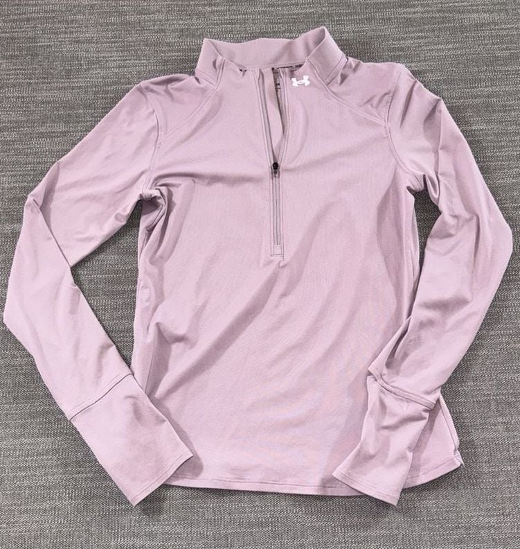Under Armour HeatGear 1/2 Zip Run Jacket Size XS Purple 2
