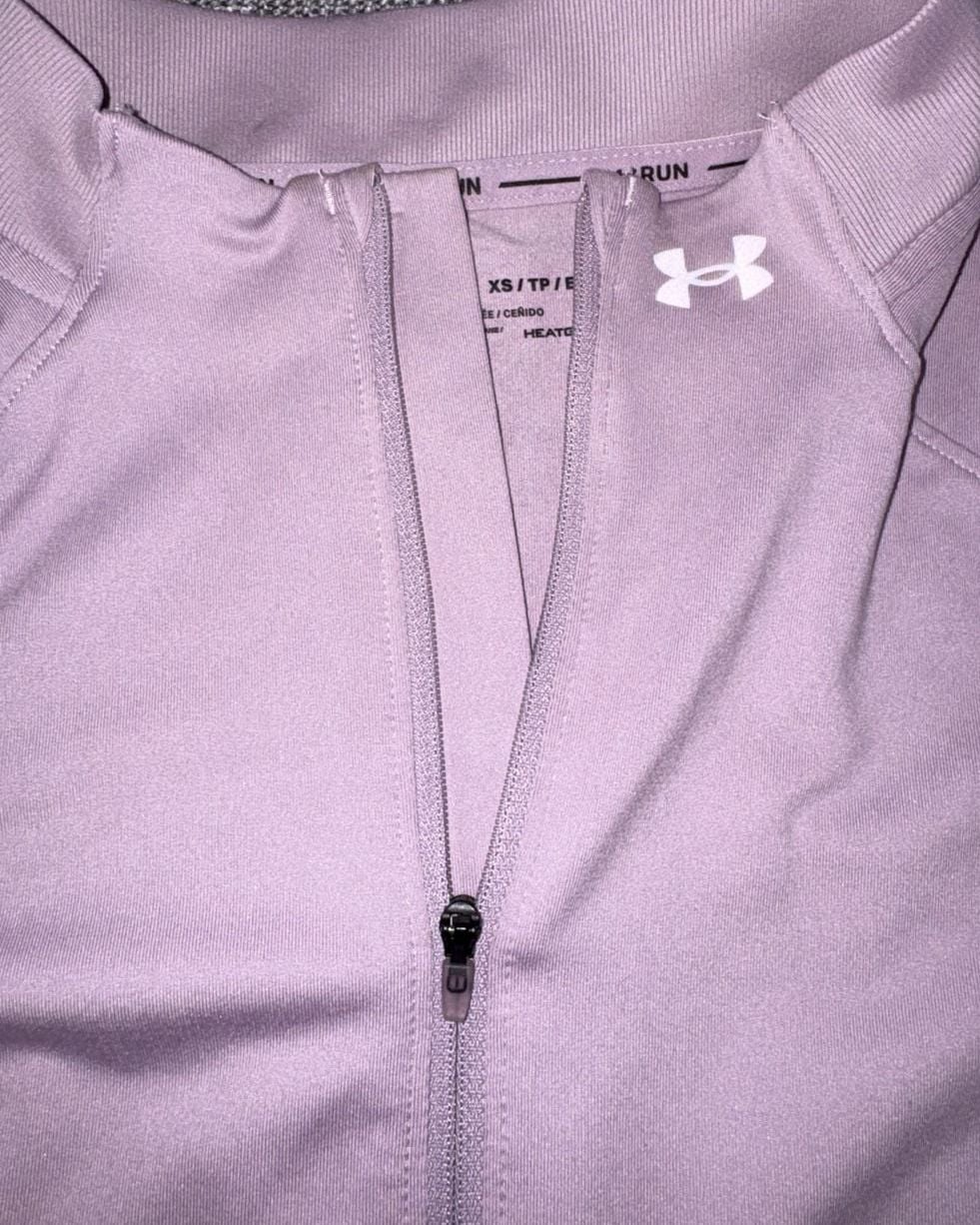 Under Armour HeatGear 1/2 Zip Run Jacket Size XS Purple 3