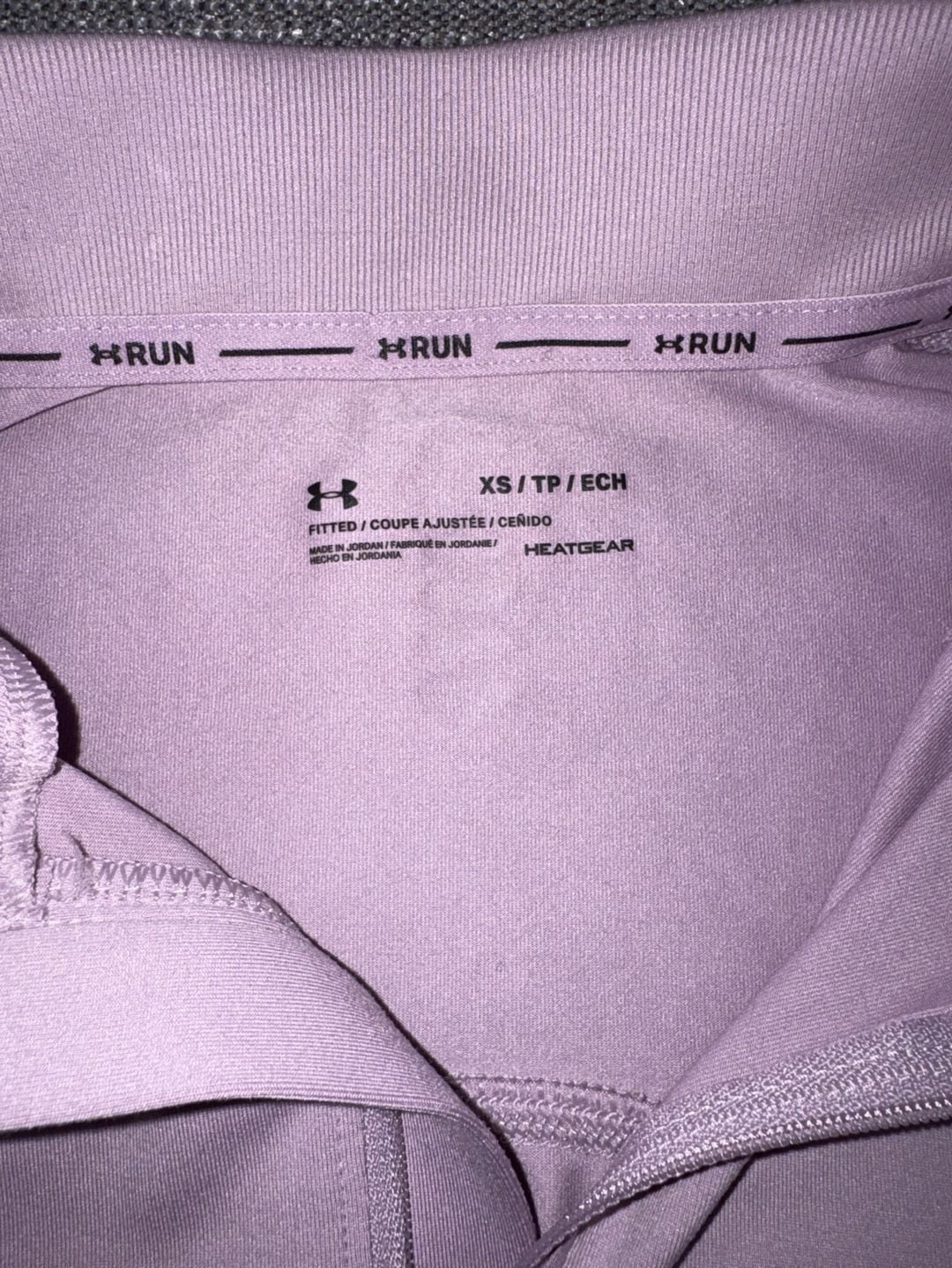 Under Armour HeatGear 1/2 Zip Run Jacket Size XS Purple 4