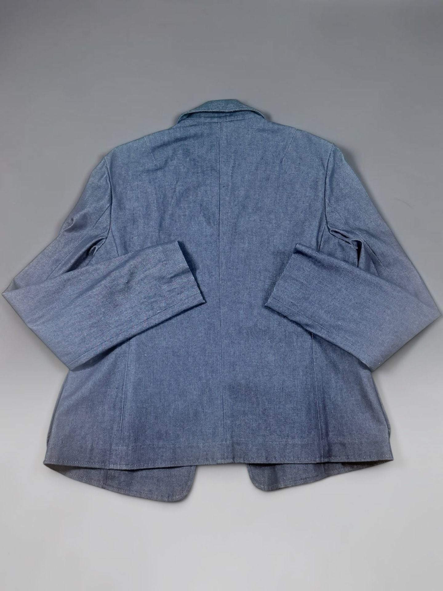 Women’s Gap Denim Blazer Size 12 Blue Cotton Stretch Casual Suit Jacket 8