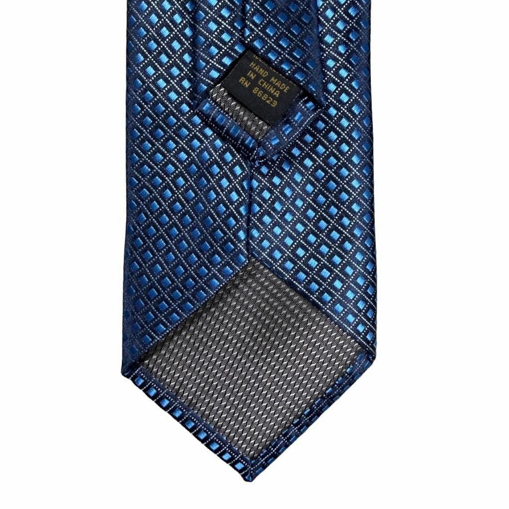 Alexander Julian Colours Blue Geometric Silk Necktie 3