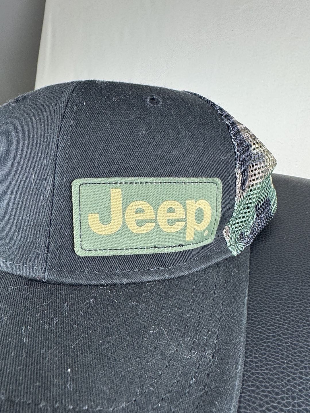 Jedco Jeep Trucker Hat OSFM Black Camo Mesh Snapback 3