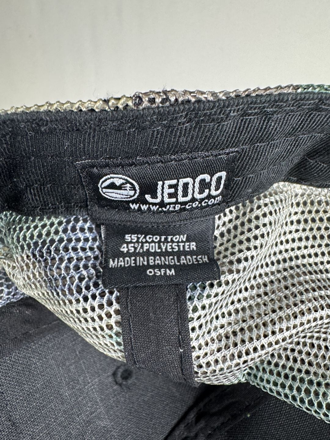 Jedco Jeep Trucker Hat OSFM Black Camo Mesh Snapback 4