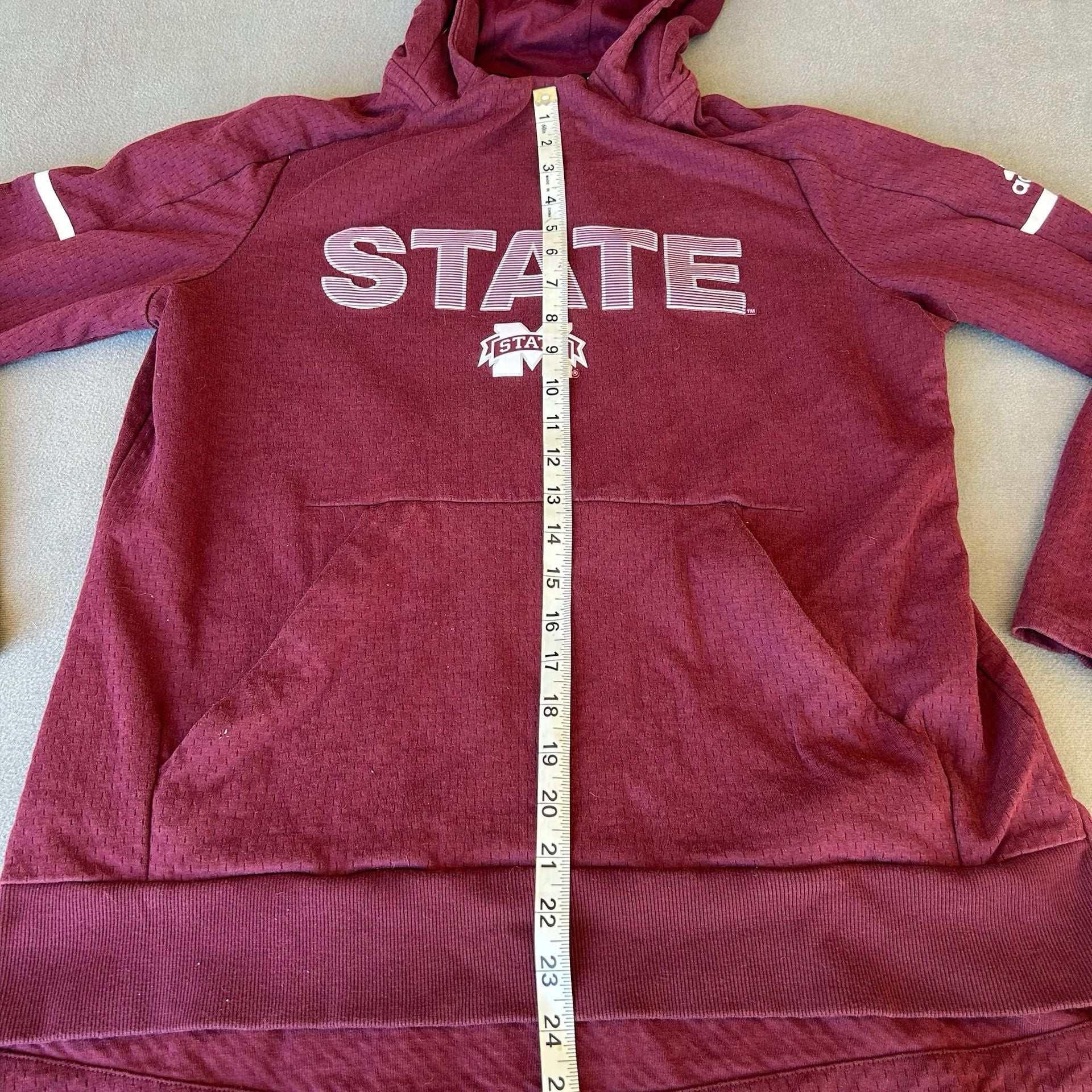 Adidas Mississippi State Bulldogs Women’s Large Hoodie Maroon A168 8