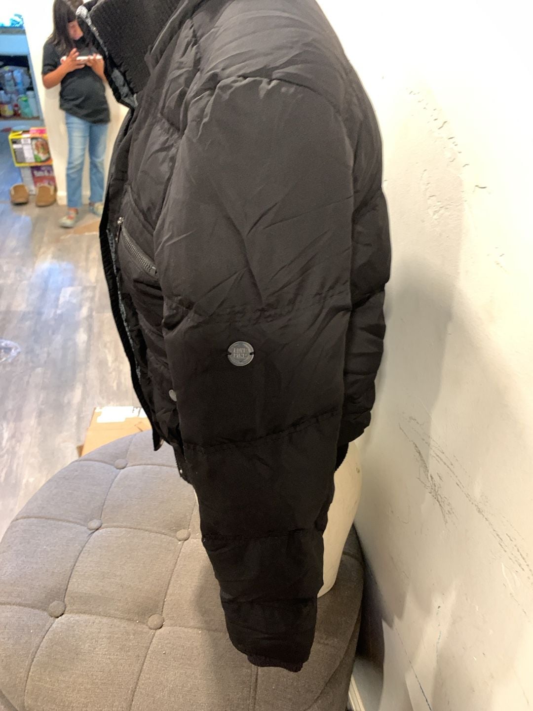 Y2k Victoria's Secret PINK Black Puffer Utility Bomber Jacket 5