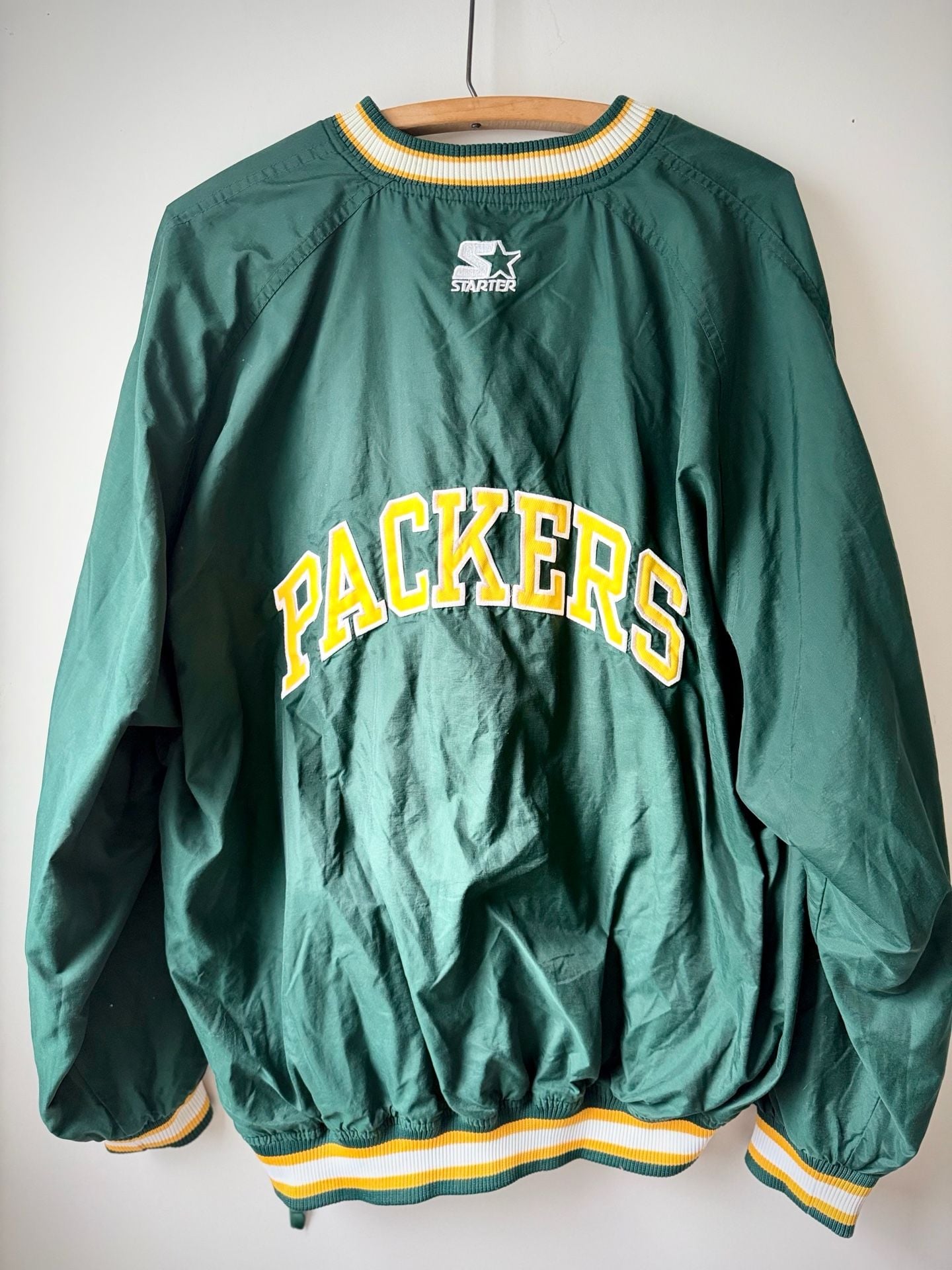 Vintage 90s Starter NFL Pro Line Green Bay Packers Windbreaker Pullover Jacket 3