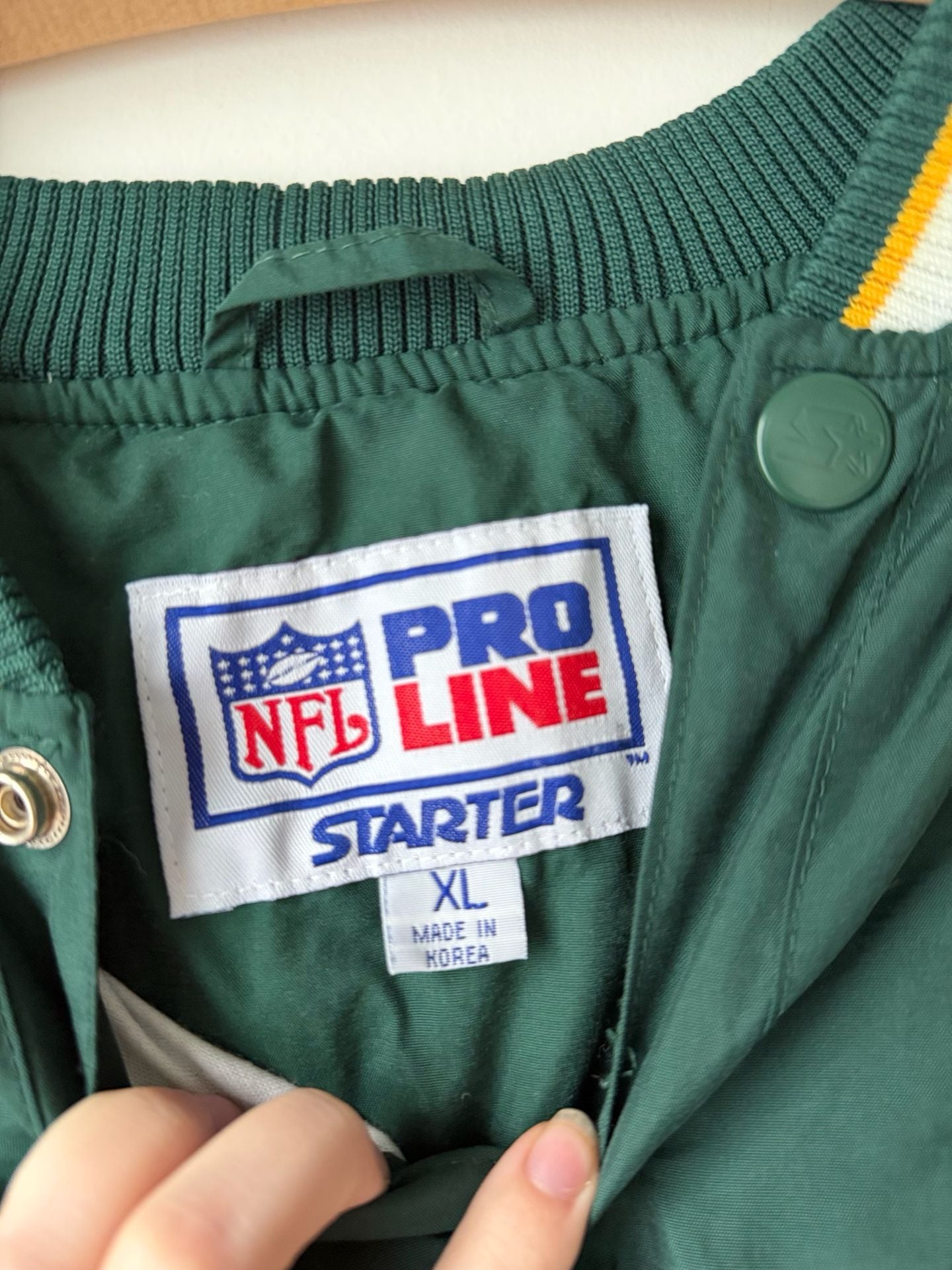 Vintage 90s Starter NFL Pro Line Green Bay Packers Windbreaker Pullover Jacket 4