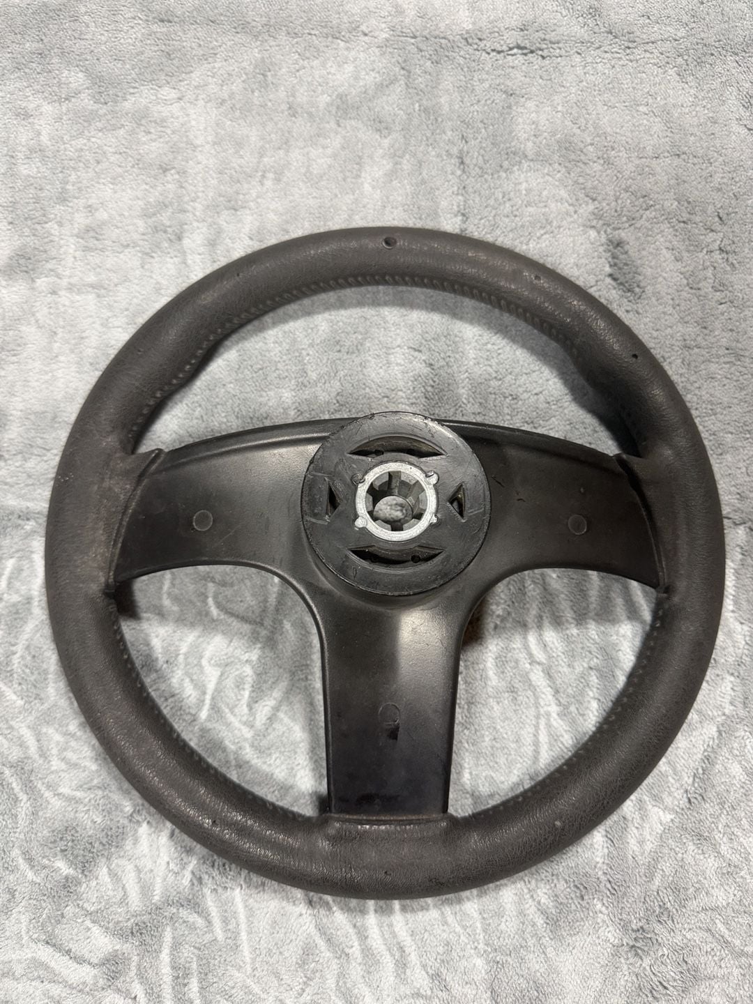 SeaStar Solutions Boat Steering Wheel Black 3 Spoke 3