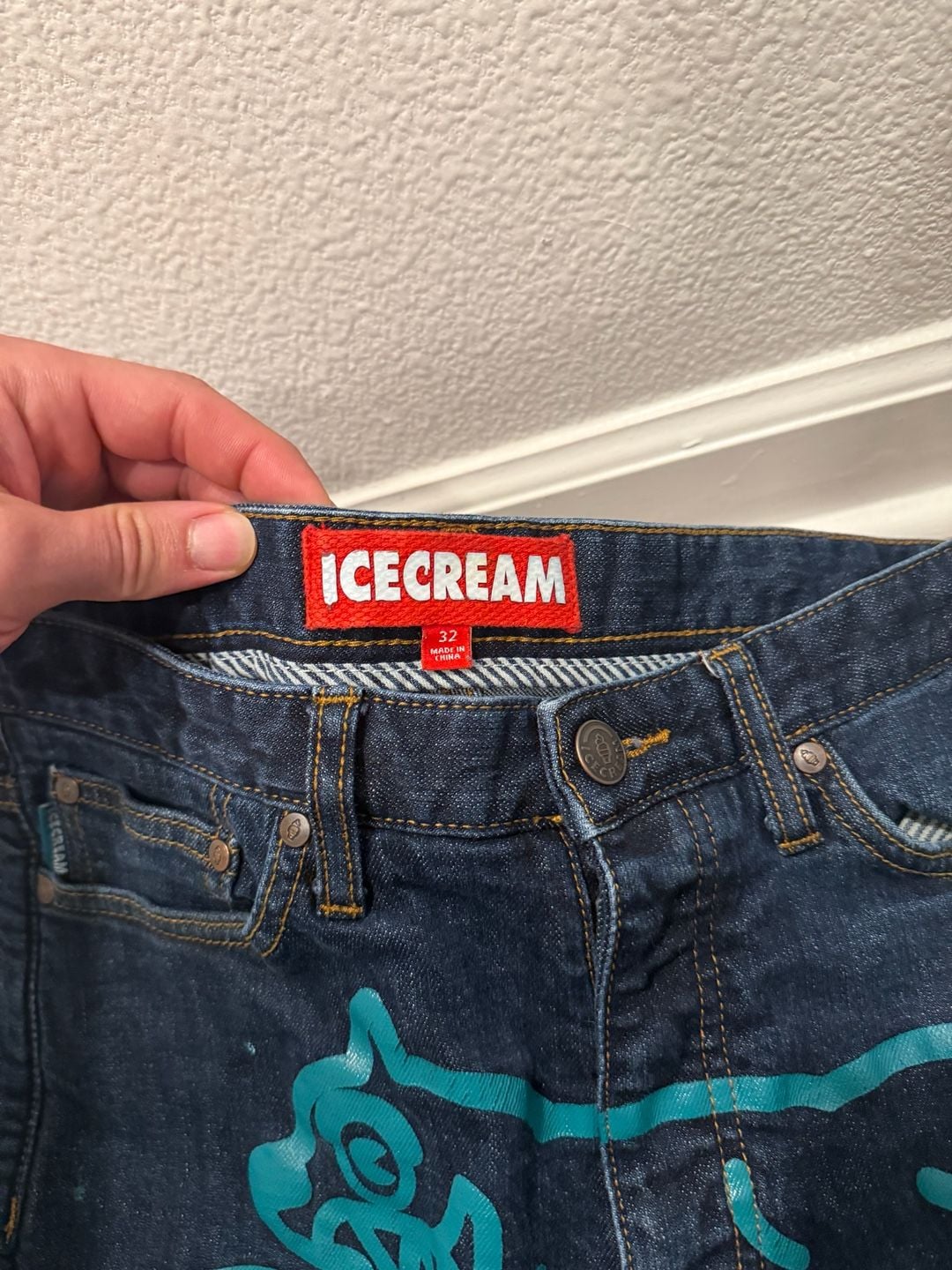 Billionaire Boys Club Icecream Running Dog Jeans Size 32 Dark Wash Skinny Jeans  7