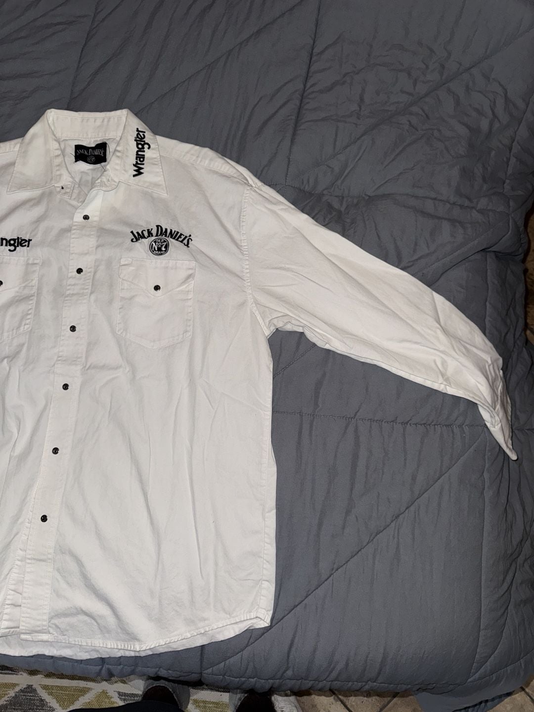 Wrangler Jack Daniel's Long Sleeve Button Down Shirt White 3