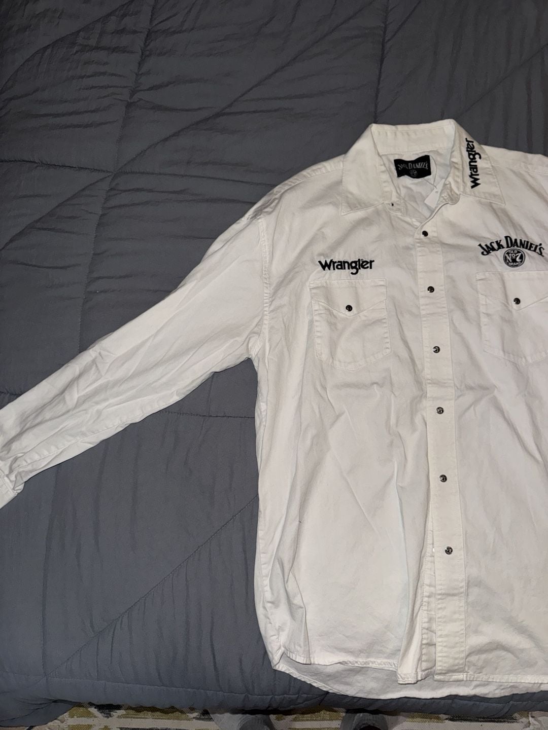 Wrangler Jack Daniel's Long Sleeve Button Down Shirt White 4
