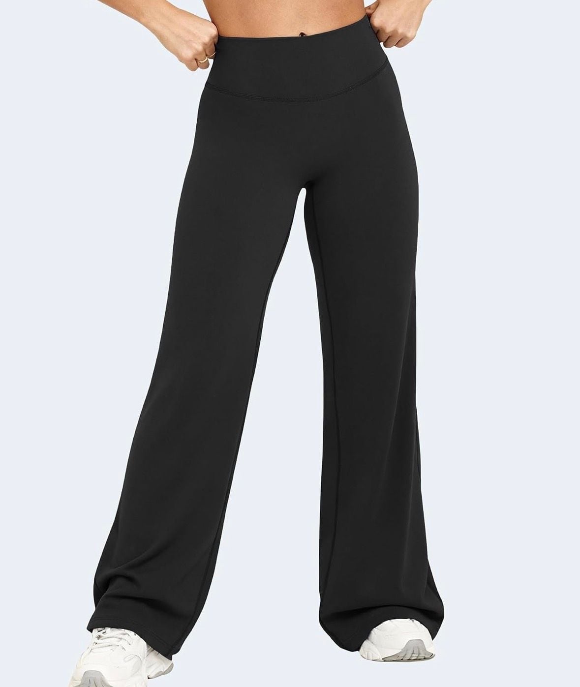 Rich Bria High Waist Straight Leg Yoga Pants Black 3