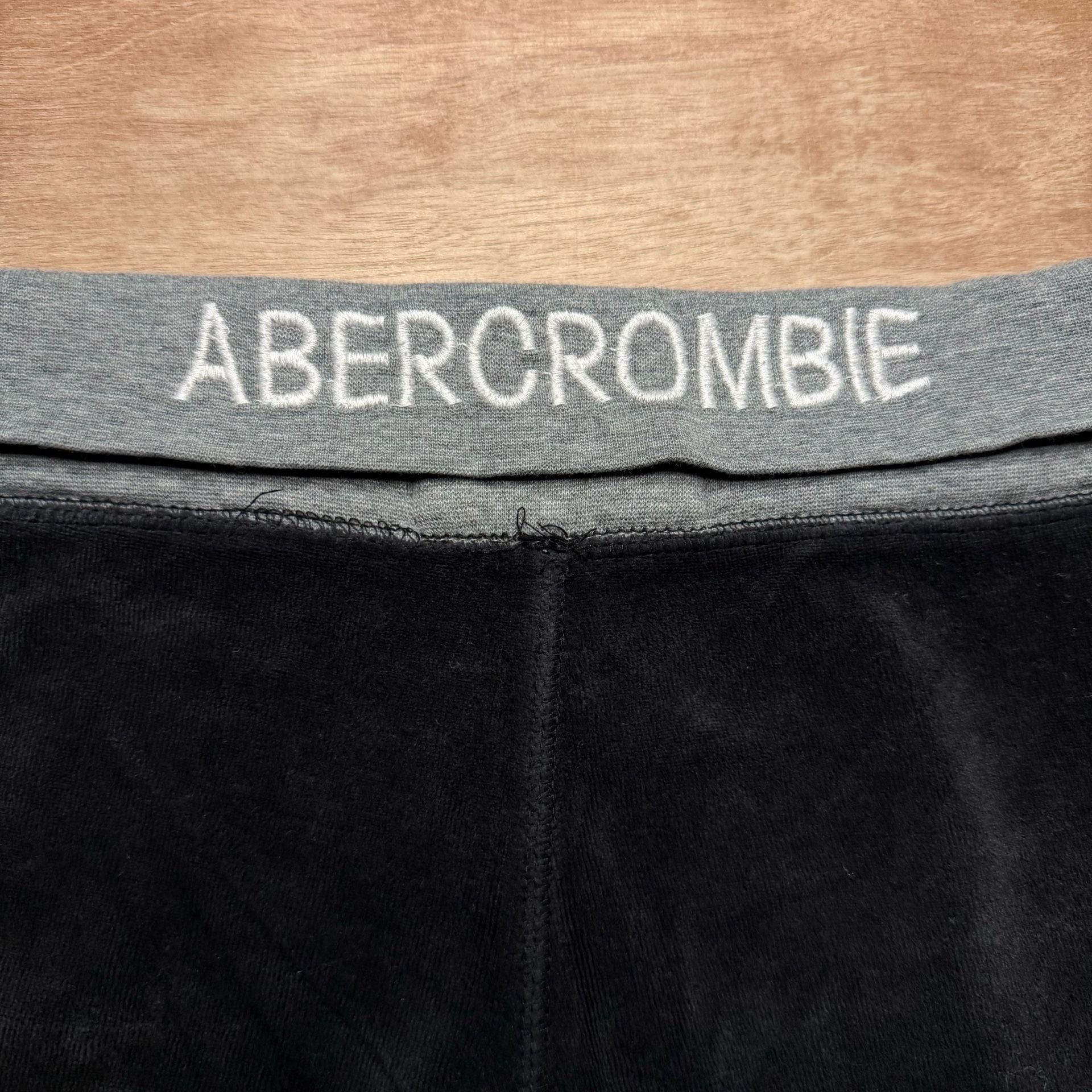 Rare Vintage Y2K Abercrombie & Fitch Velour Foldover Flare Pants Women’s L 6