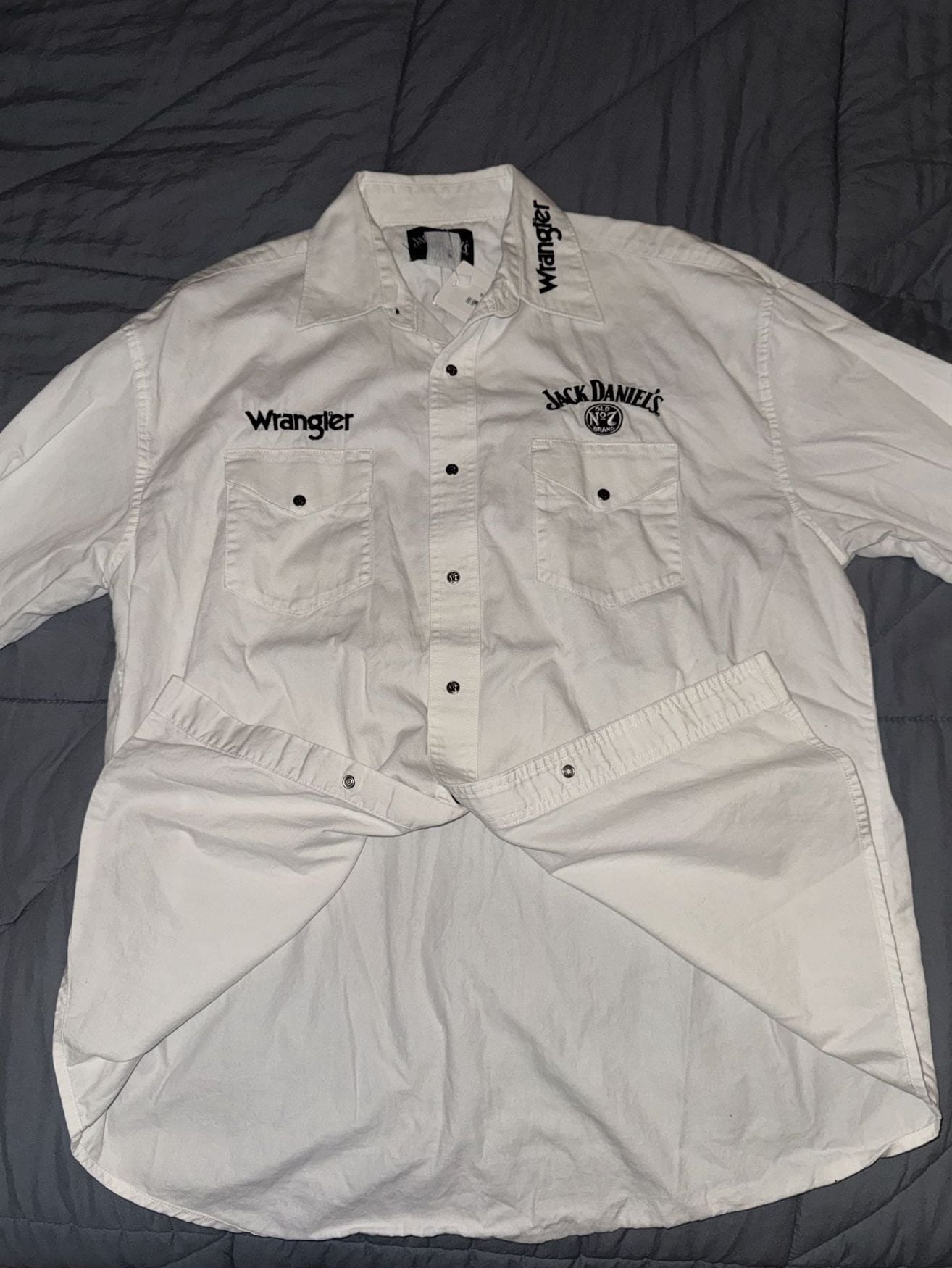 Wrangler Jack Daniel's Long Sleeve Button Down Shirt White 8