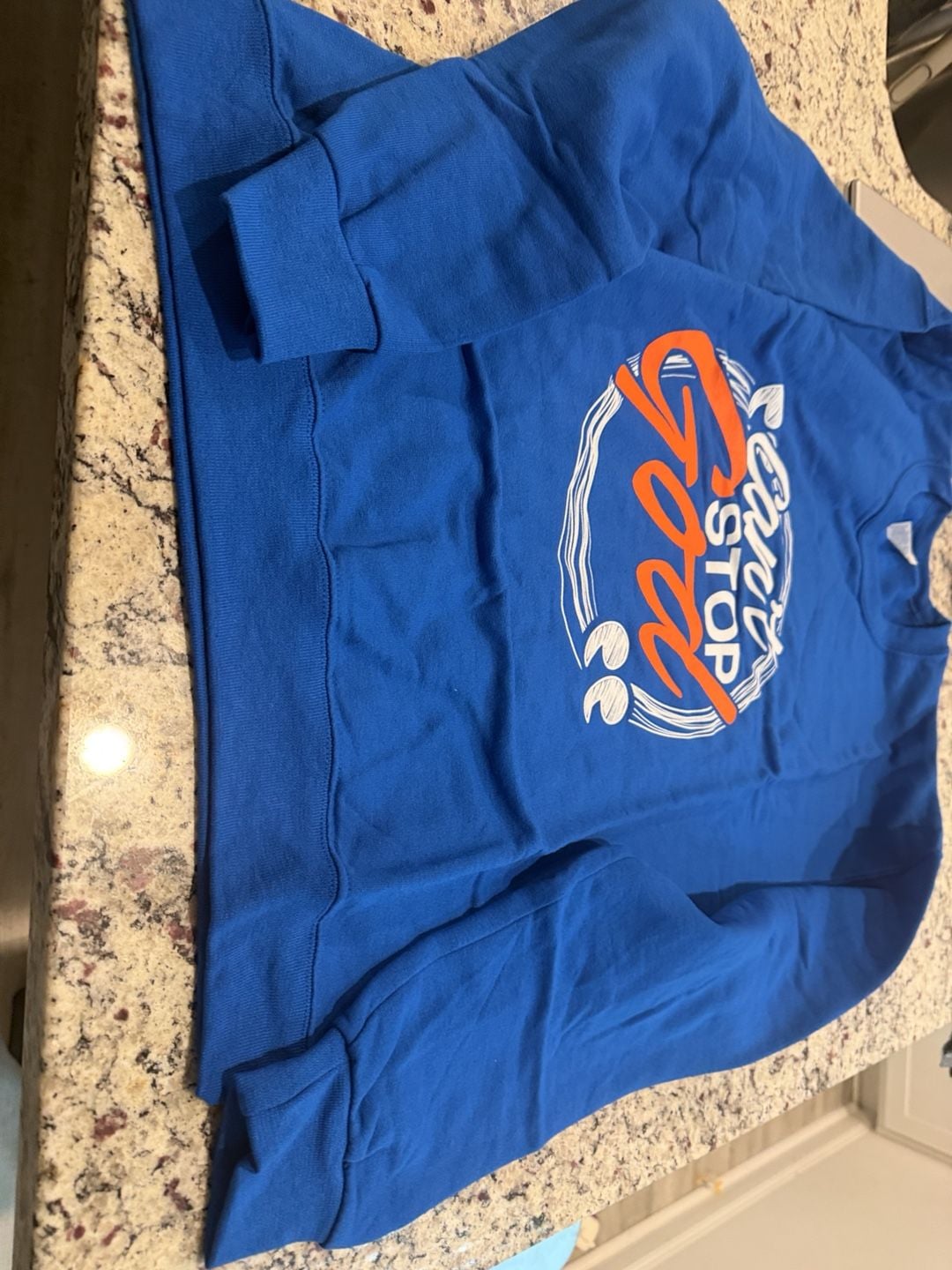 Can't Stop God Graphic Sweatshirt Blue 7