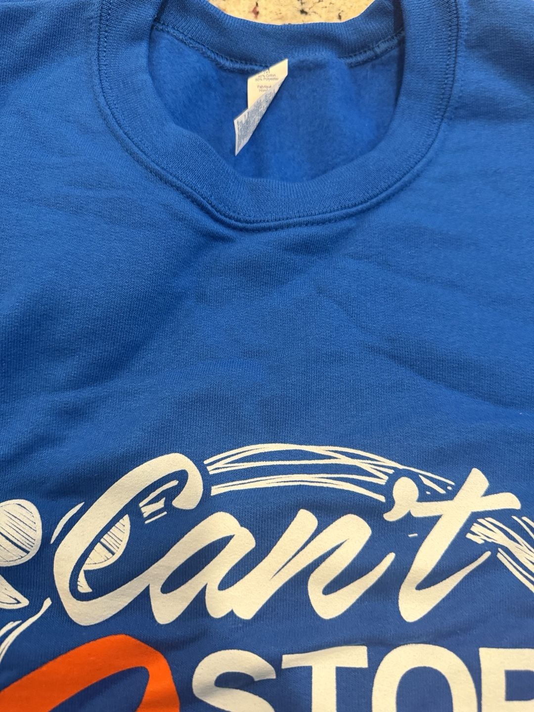 Can't Stop God Graphic Sweatshirt Blue 9