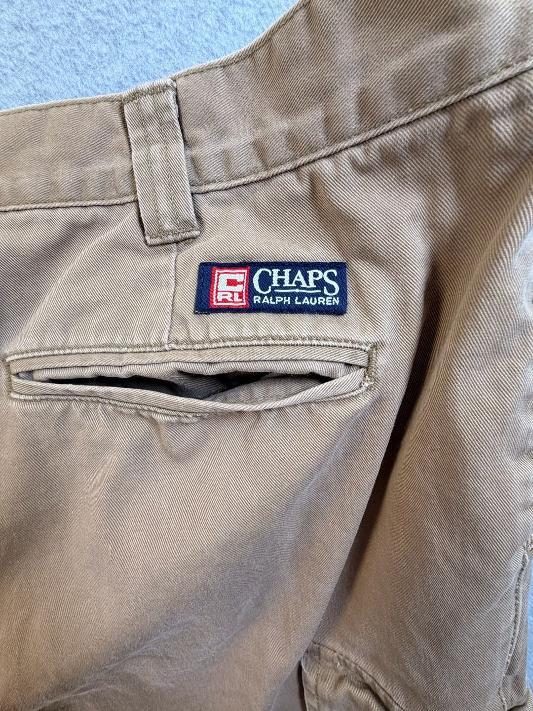 Chaps Ralph Lauren Cargo Pants Khaki Brown Cotton 10