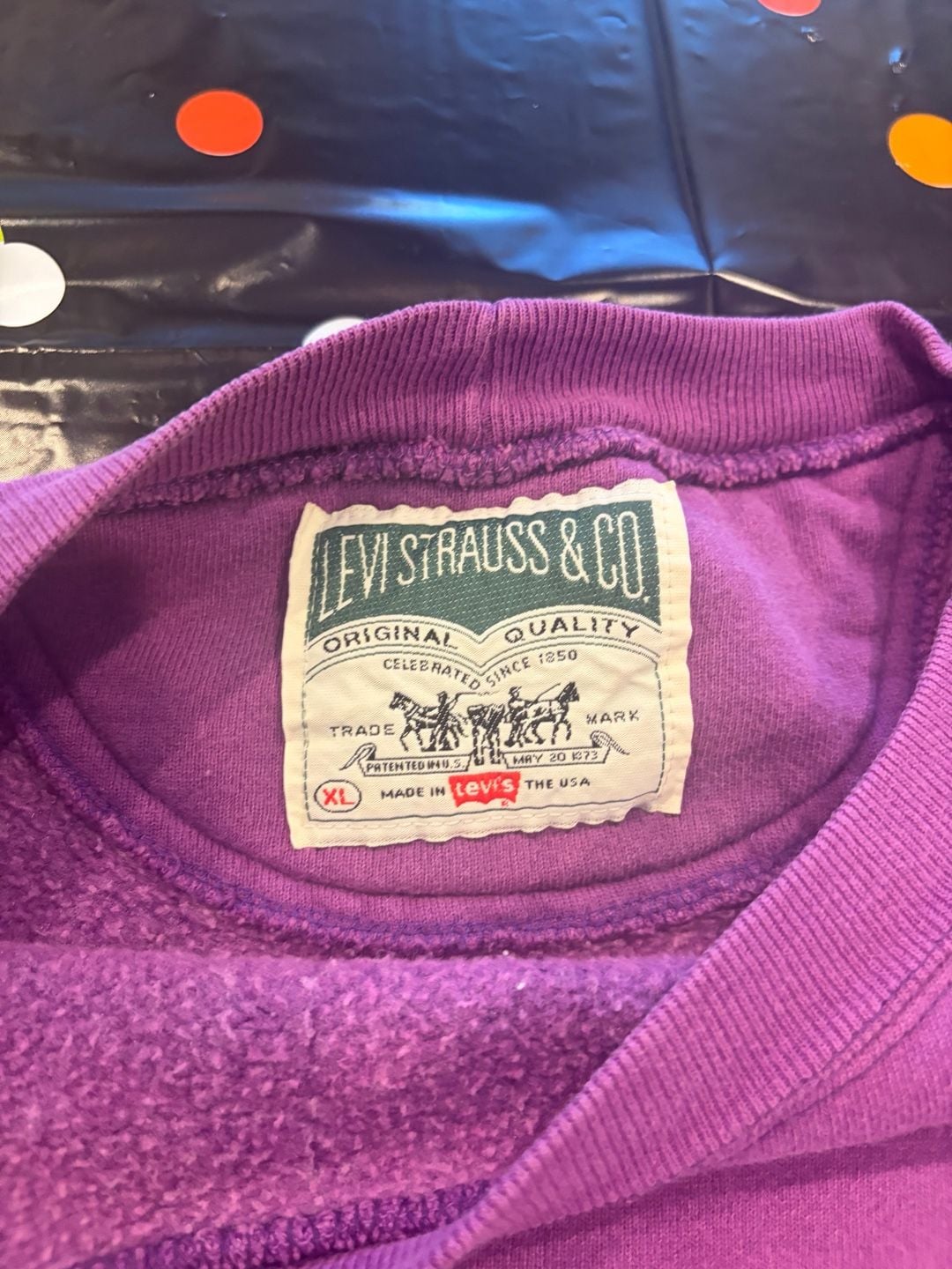 Levi Strauss & Co. Vintage Sweatshirt Size XL Purple Short Sleeve 7