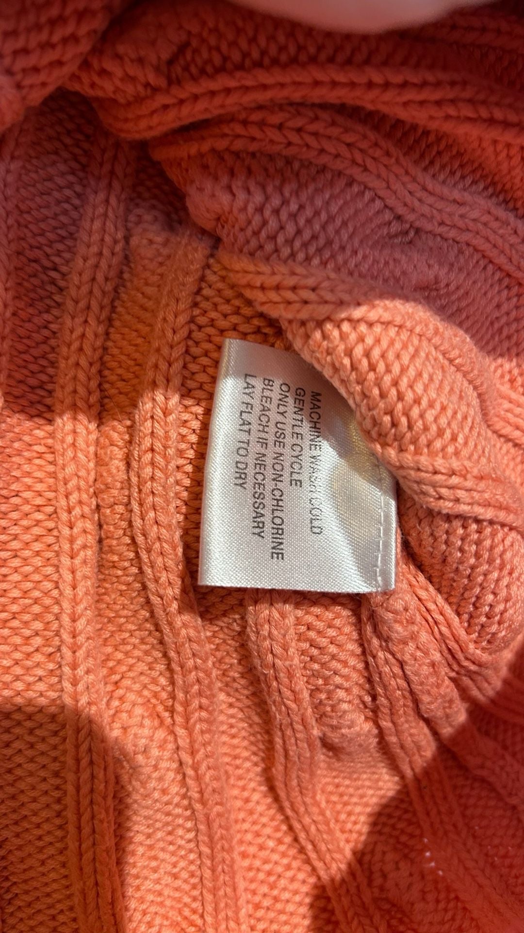 Vineyard Vines Cable Knit Sweater Size M Coral Pink 5