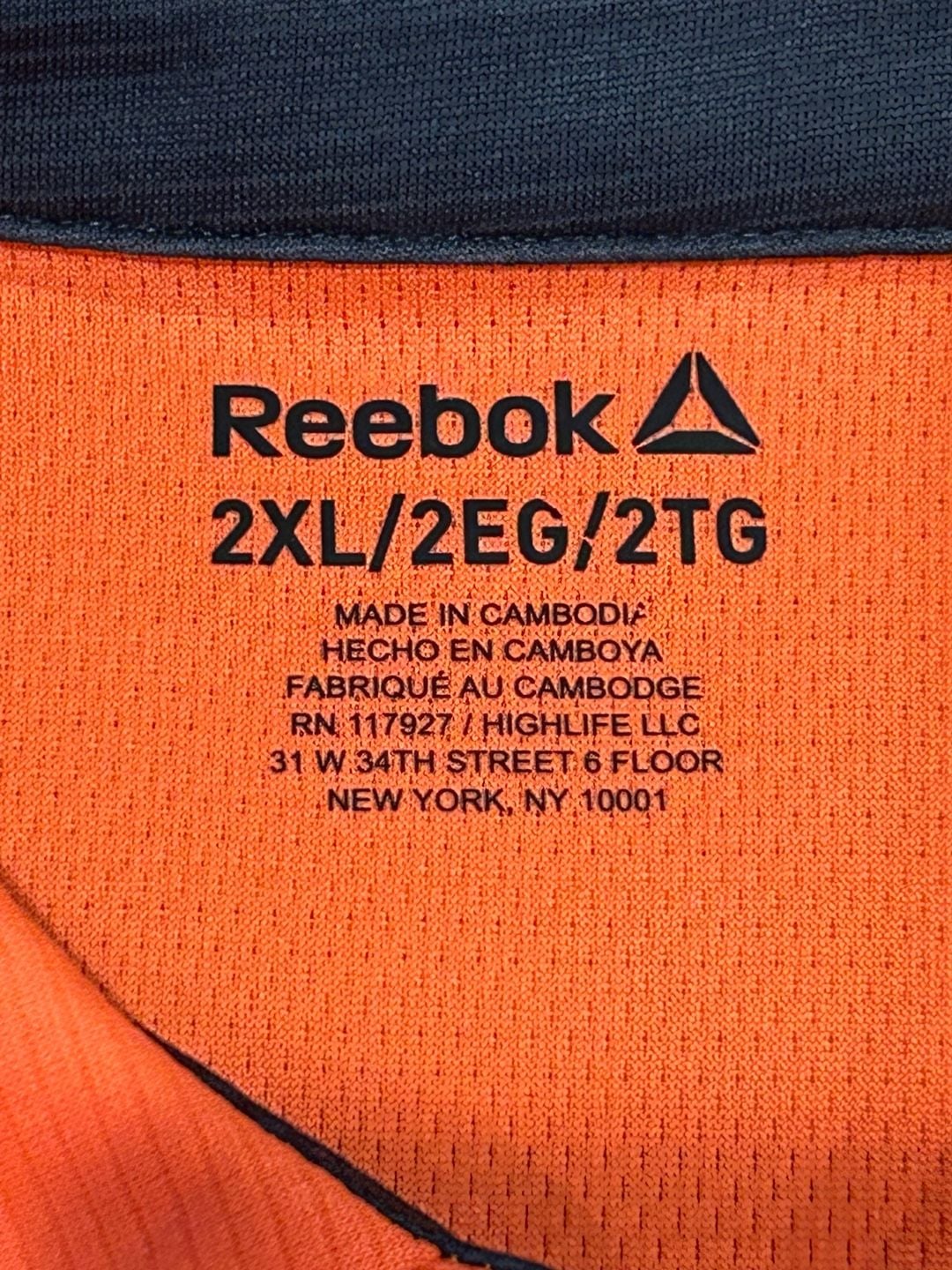 Reebok Polo Shirt 2XL Orange Athletic Golf Tennis Performance Top 3