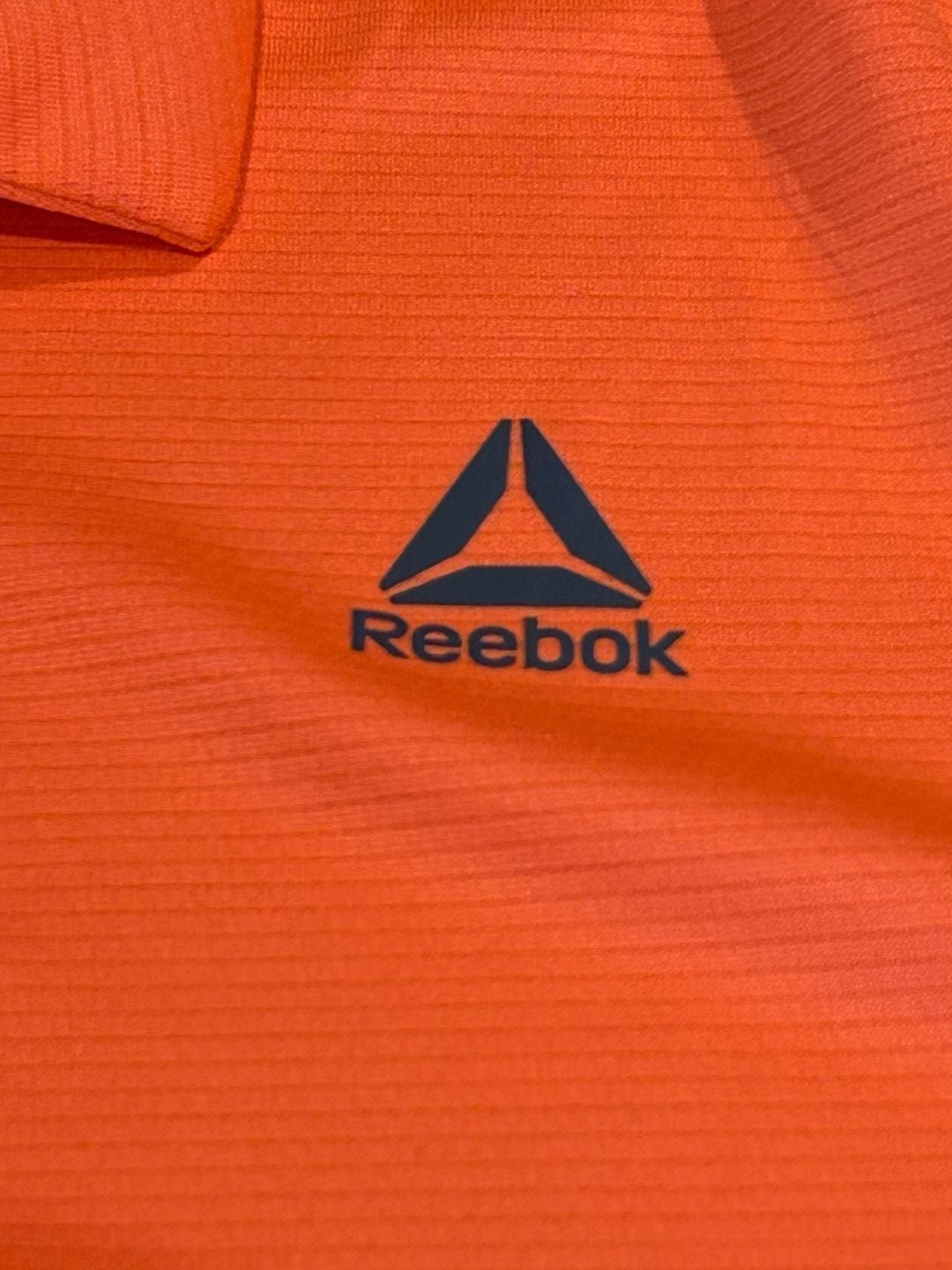 Reebok Polo Shirt 2XL Orange Athletic Golf Tennis Performance Top 4
