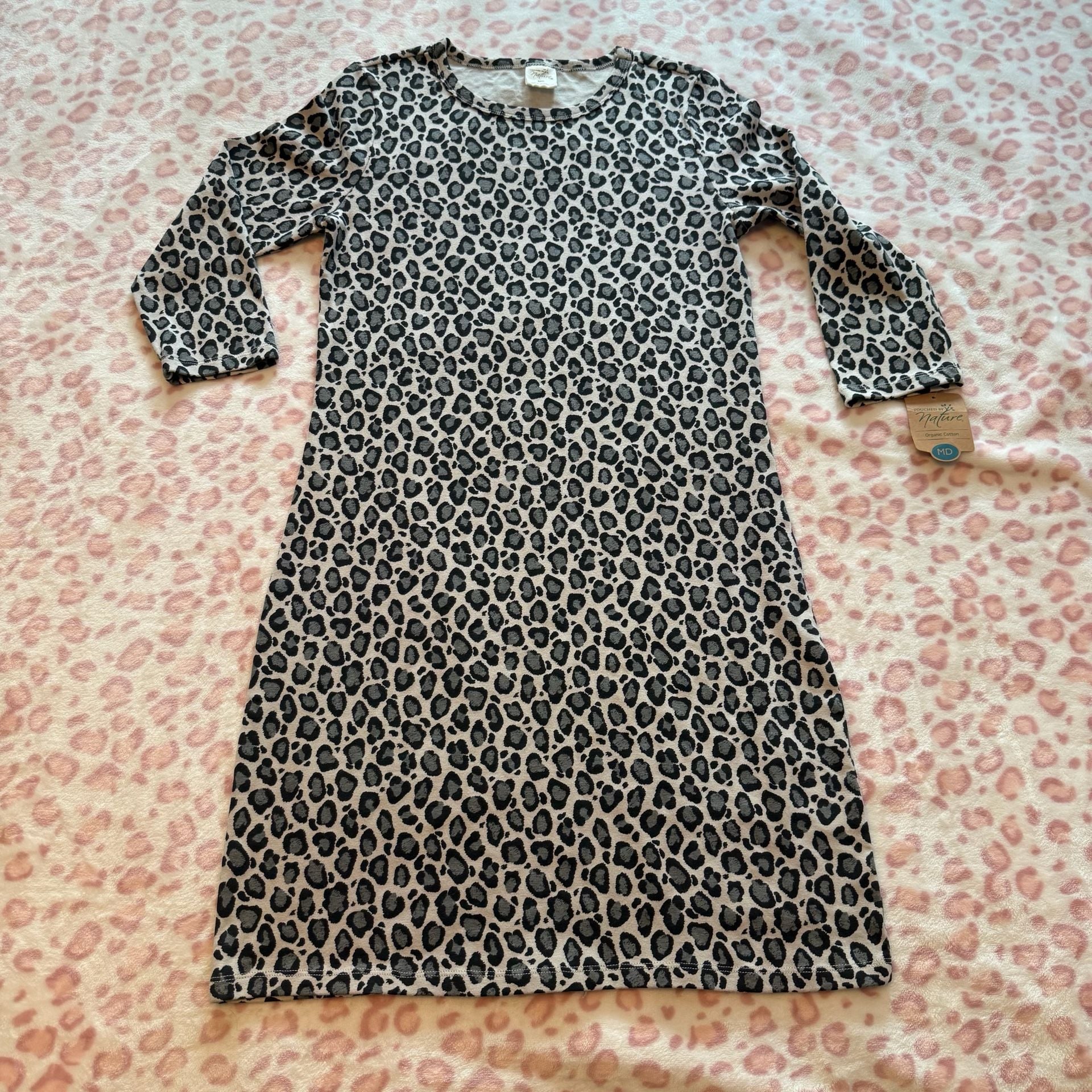 Touched By Nature Dress Size Medium Leopard Print Organic Cotton 3