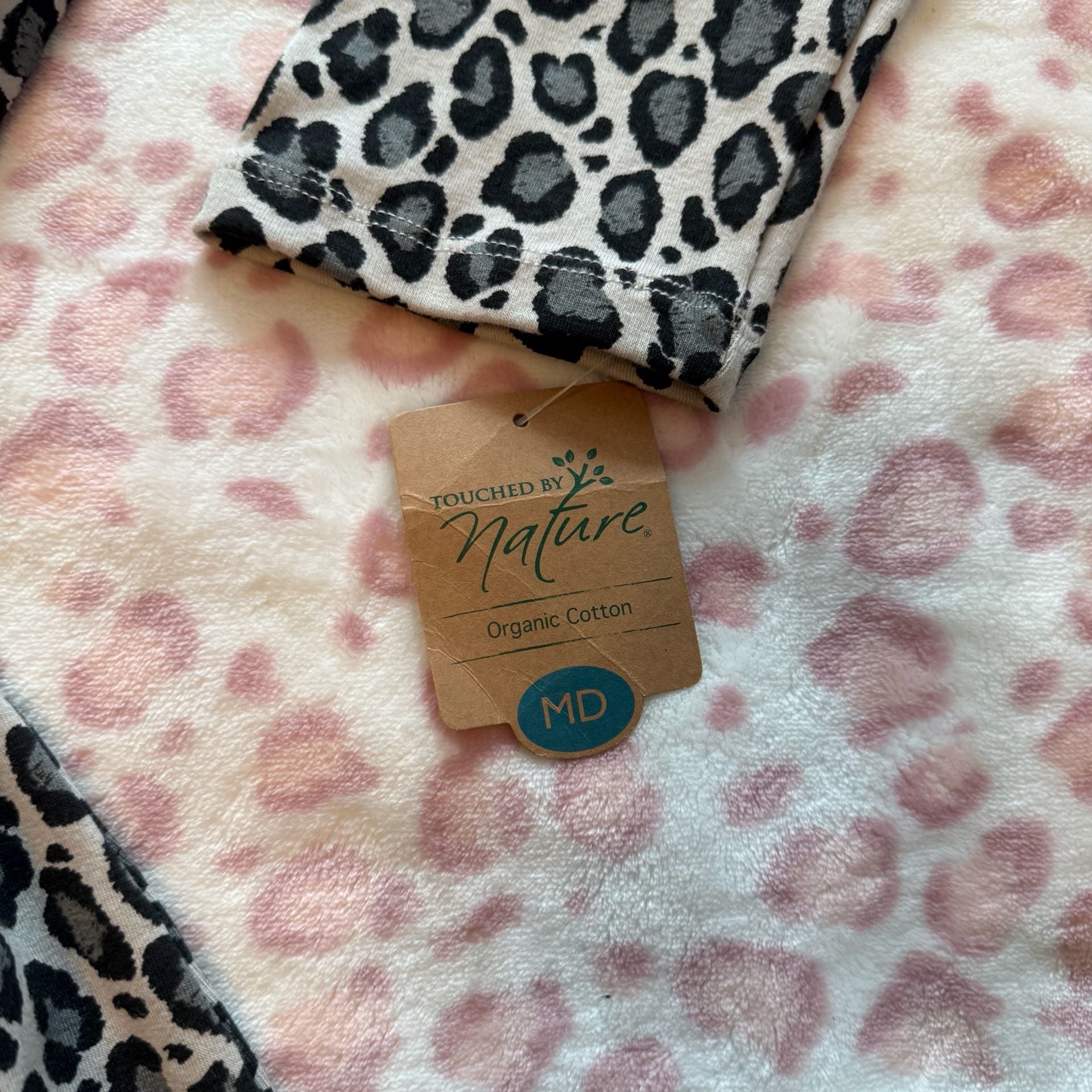 Touched By Nature Dress Size Medium Leopard Print Organic Cotton 6