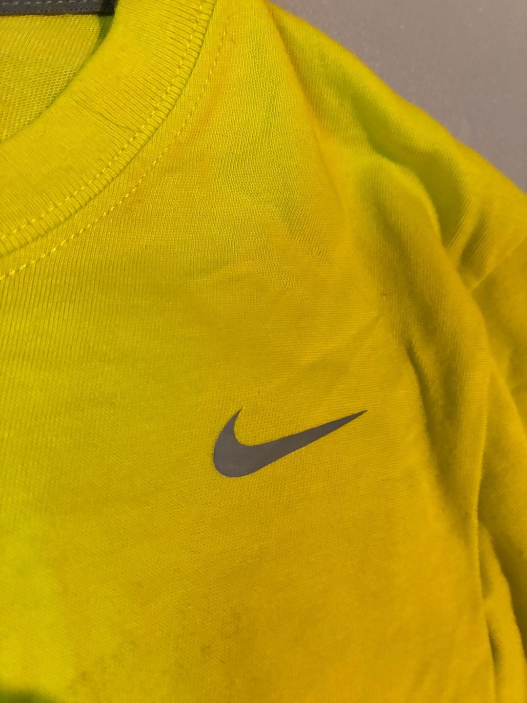 Nike Dri-FIT Long Sleeve Shirt Size L Neon Yellow 6