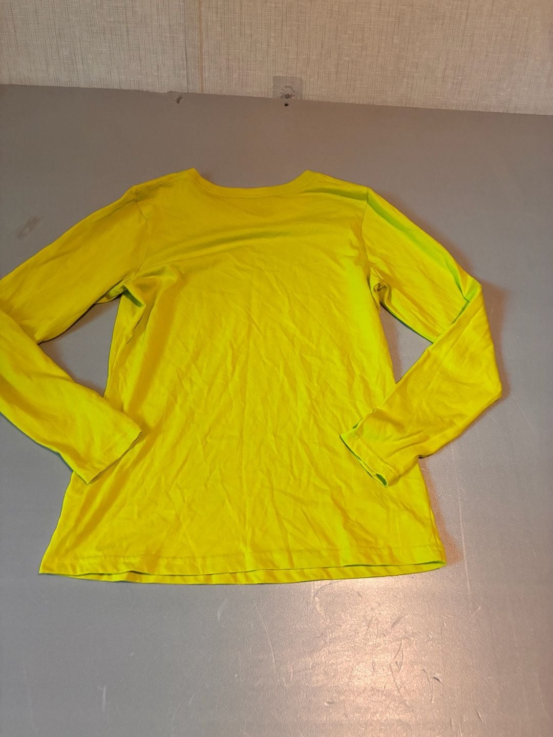 Nike Dri-FIT Long Sleeve Shirt Size L Neon Yellow 8
